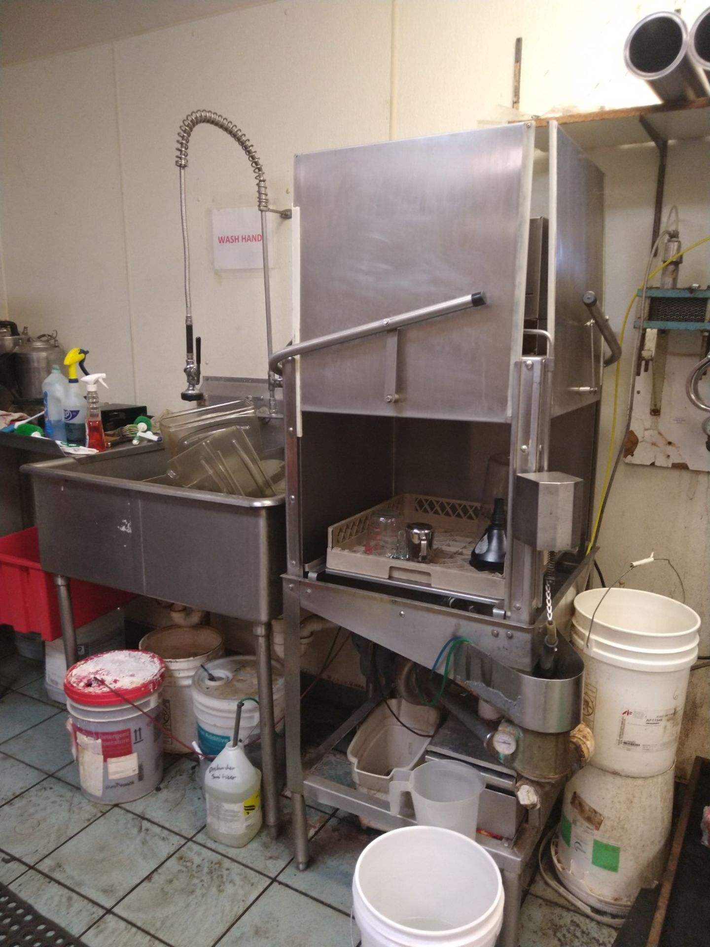 BUSSEY S/S DISHWASHER, MODEL 0-2, S/N 111, 120 V (LOCATED IN MADISON, WI)(RIG FEE: $150)