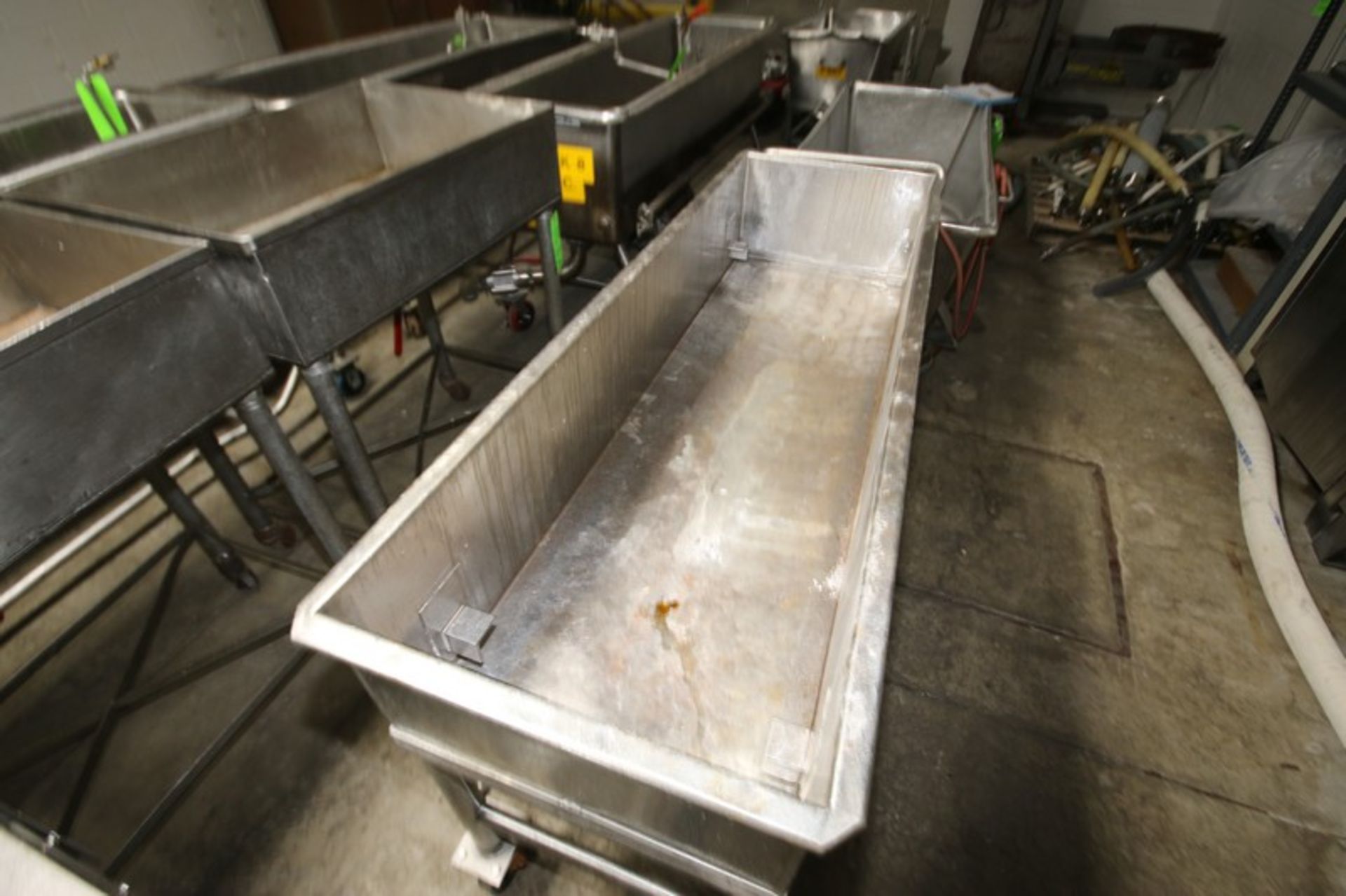 S/S Portable Trough, Internal Dims.: Aprox. 63-1/2" L x 19" W x 12" Deep, Mounted on S/S Portable - Image 3 of 3