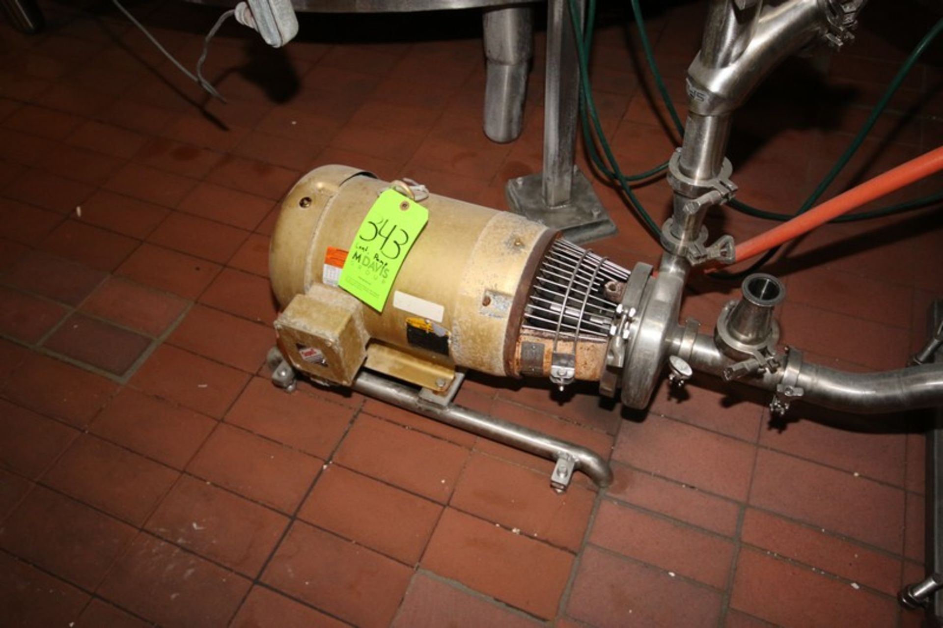 Puriti 10 hp Centrifugal Pump, M/N C216, S/N 18582196, with Baldor 3490 RPM Motor, 208-230/460