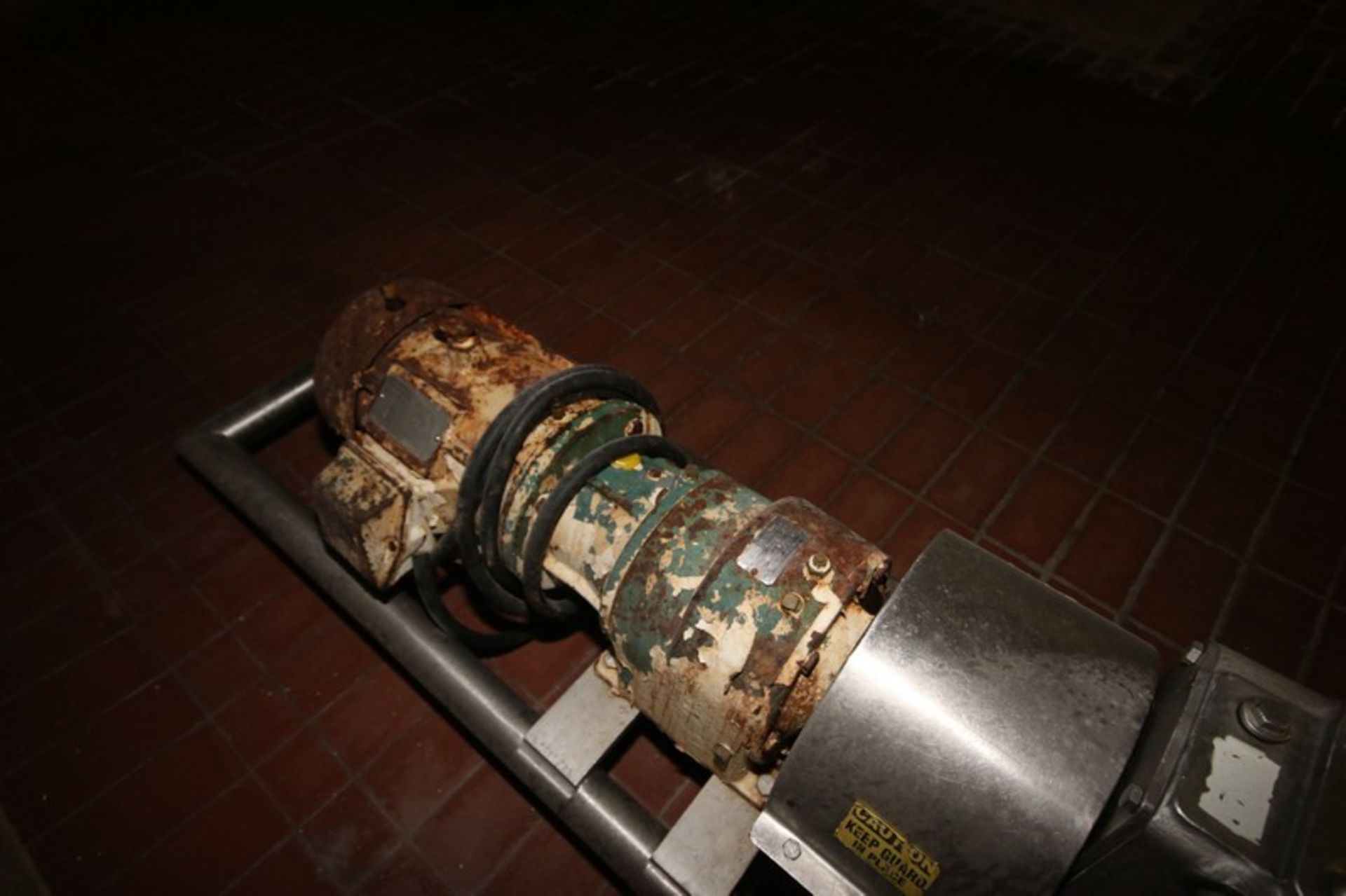 Waukesha Cherry Burrell 5 hp Positive Displacement Pump, M/N 130, S/N 186918 96, with Aprox. 3" - Bild 5 aus 5