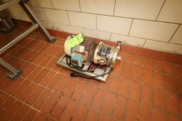 Tri-Clover 5 hp Centrifugal Pump, with 2" x 1-1/2" Clamp Type Inlet/Outlet Pump Head, with 3480