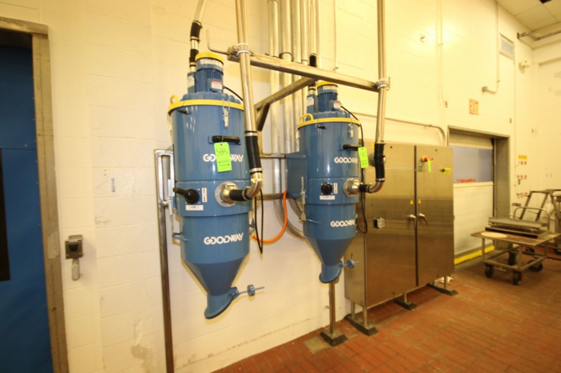 Goodway Dual Dust Collection Hoppers, with Top Mounted Drives (NOTE: Does Not Include the S/S - Image 2 of 2