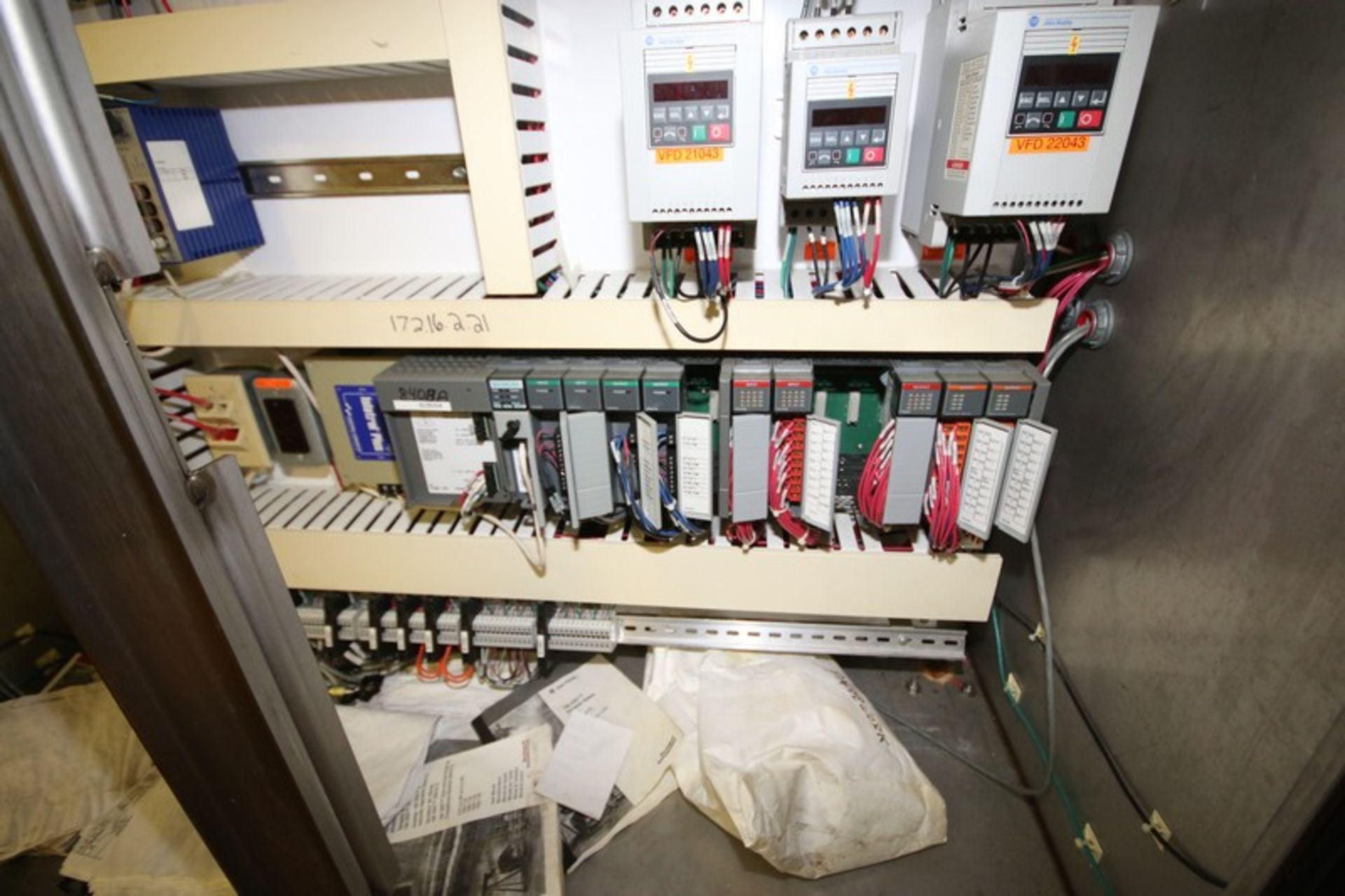 S/S Double Door Control Panel, with (2) Honeywell S/S Chart Recorders, Allen-Bradley 13-Slot PLC, - Image 4 of 7