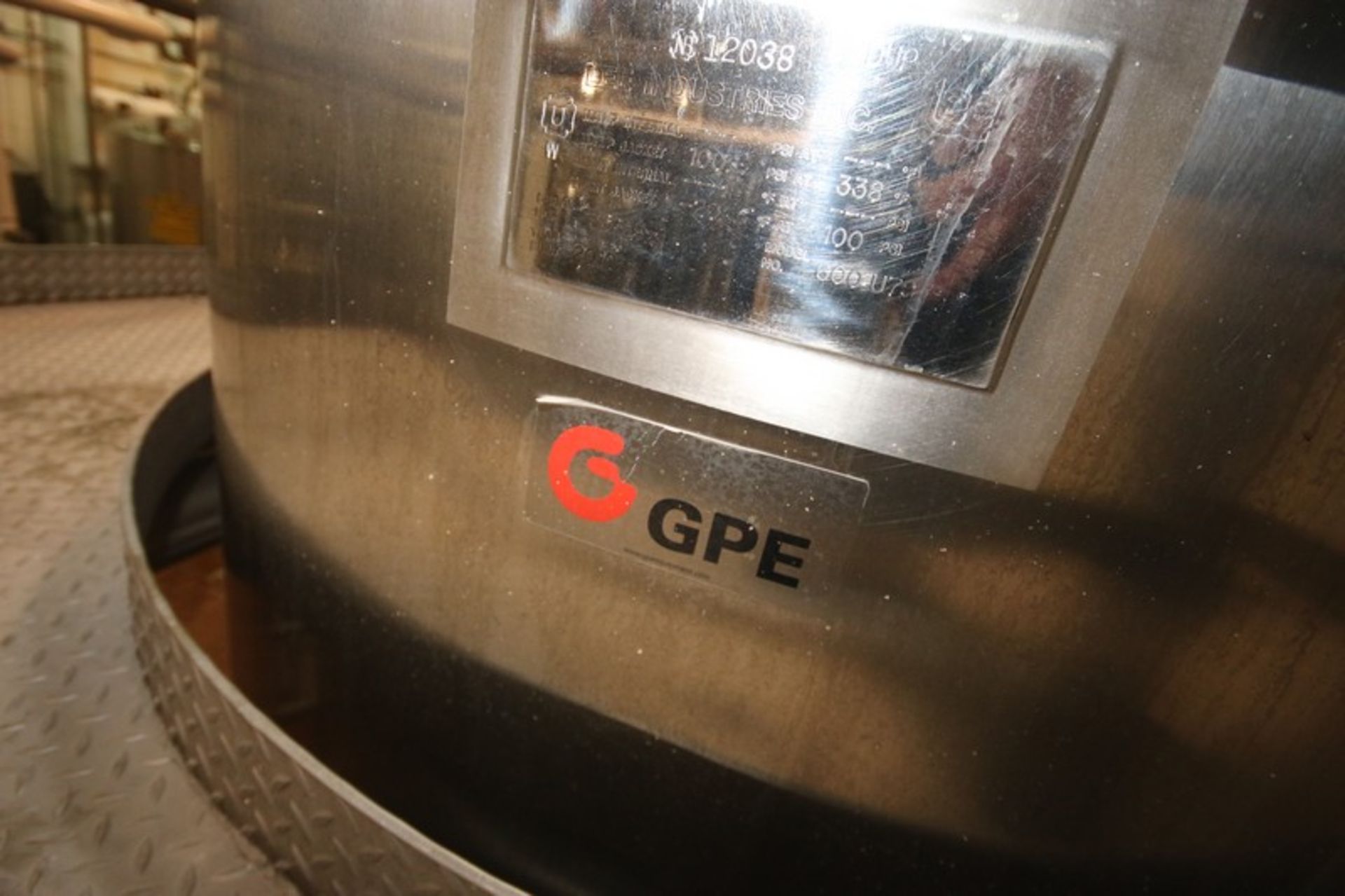 2010 GPE 600 Gal. S/S Processor, M/N 600U79, Nat'L Board Number: 12038, MAWP 100 PSI @ 338 F, - Image 15 of 20