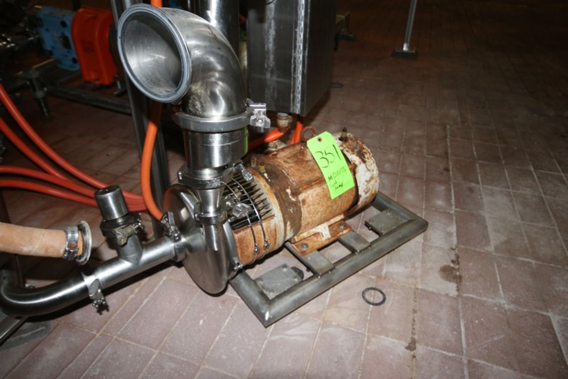 Tri-Clover 5 hp Centrifugal Pump, with Reliance 1745 RPM Motor, 208-230/460 Volts, 3 Phase, with