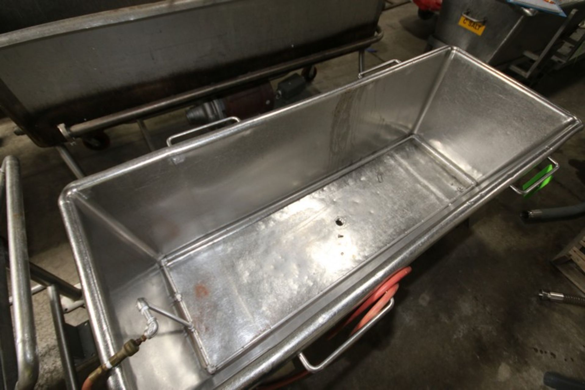 S/S Portable Trough, Internal Dims.: Aprox. 70-1/2" L x 25-1/2" W x 21" Deep, with Internal Pipe - Image 3 of 4