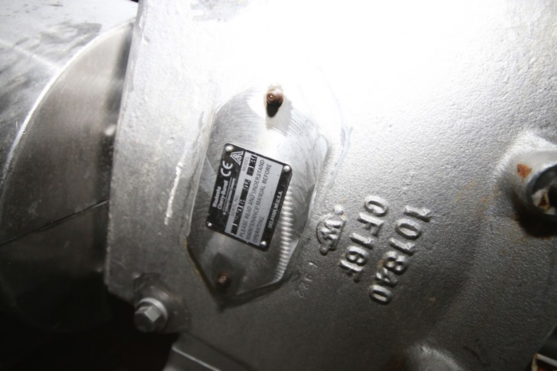 Waukesha Cherry Burrell 5 hp Positive Displacement Pump, M/N 130, S/N 186918 96, with Aprox. 3" - Bild 4 aus 5