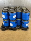 (24) 5-Gallon Buckets, Plastic Design with Side Handles, with Lids & Metal Clamp Ring (Auction ID