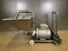 Stephan S/S Meat Emulsifier, with S/S Large Capacity Hopper, with 100 hp Motor, Mounted on S/S Cart,