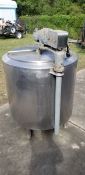 Damrow 100 Gal. S/S Tank, M/N 100-GA, S/N 951120, Type V-H, with S/S Hinge Lids, with Top Mounted