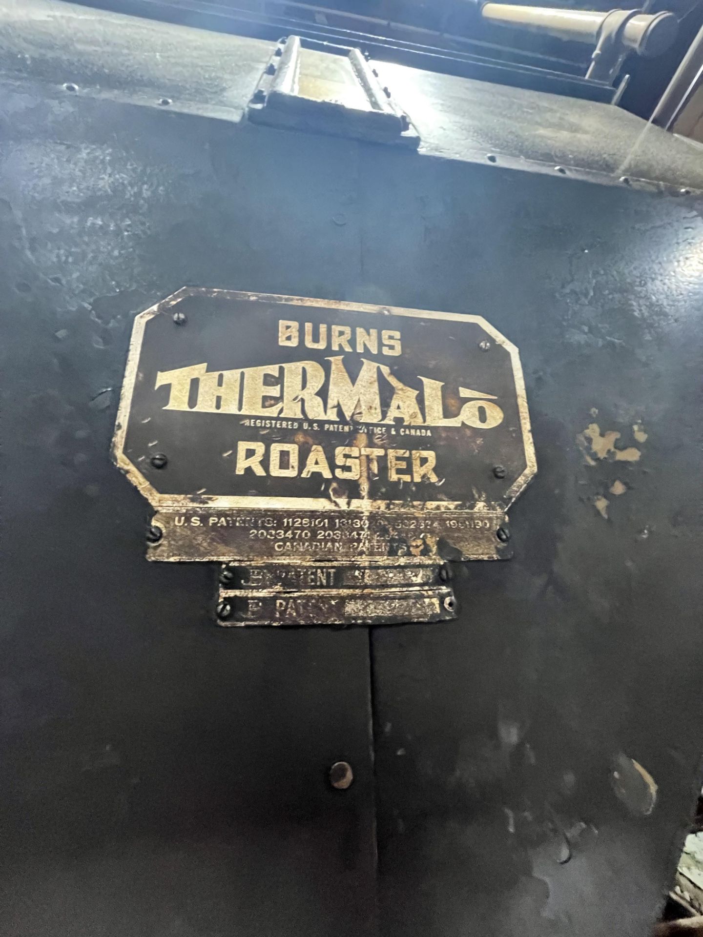 JABEZ BURNS THERMALO 500 LB COFFFEE ROASTER, NO. 23RS ACO, 500 DEGREE MAX, AERATED DRUM, FEED HOPPER - Image 8 of 30