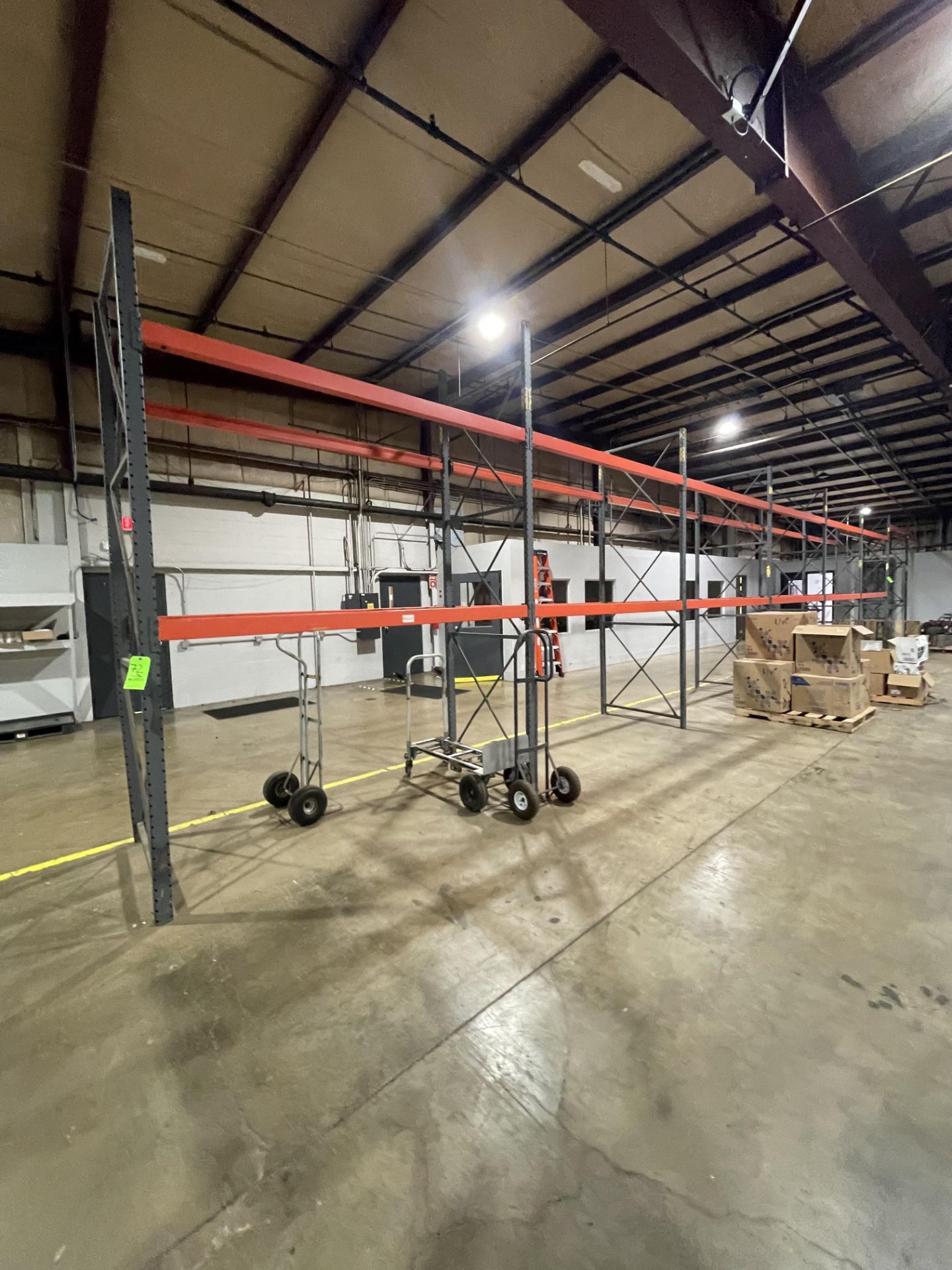 (9) SECTIONS OF PALLET RACKING, (11) UPRIGHTS, (21) CROSS BEAMS, approx. 132" HEIGHT Rigging,