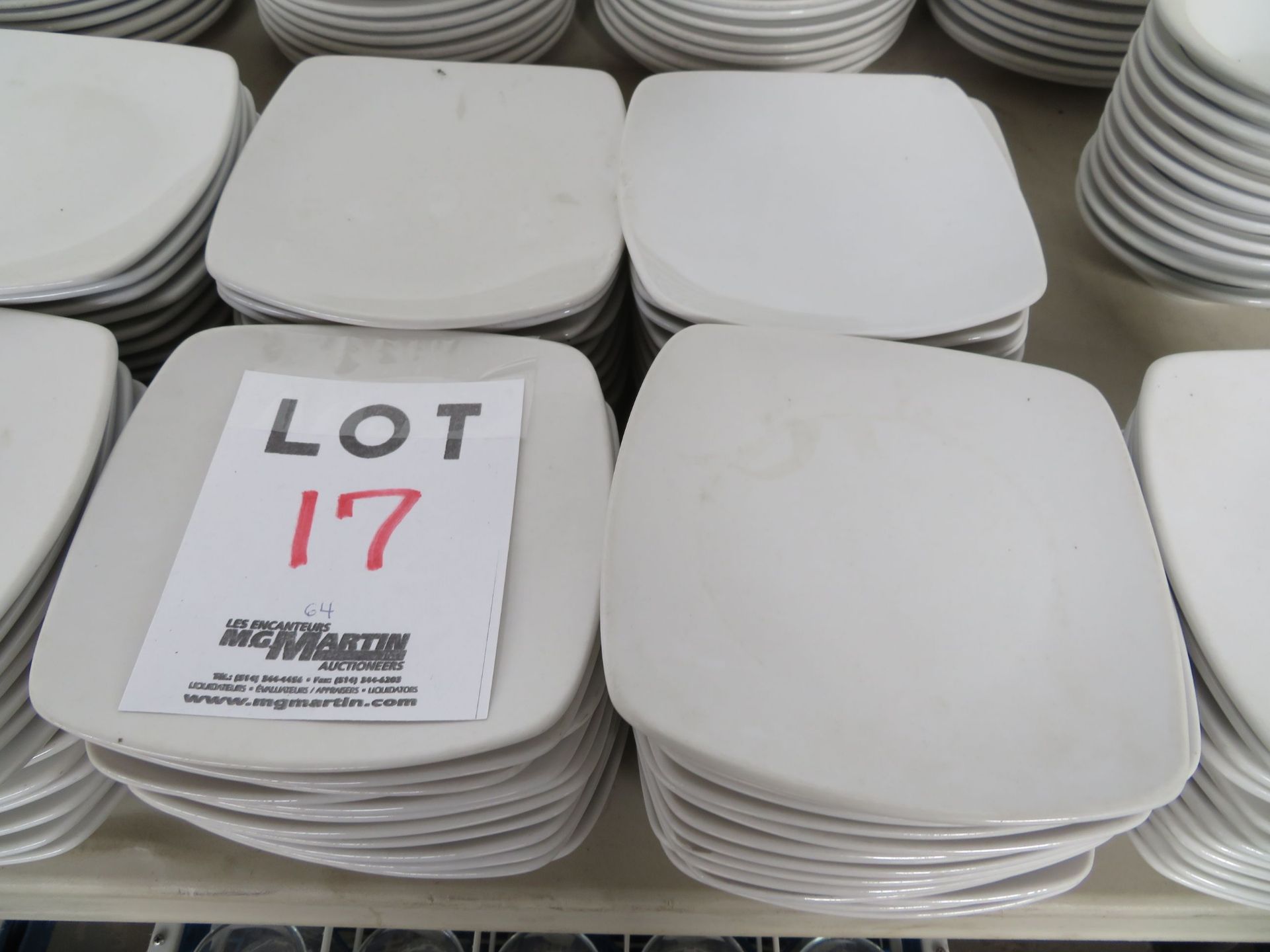 LOT including plates 7 1/4" x 7 1/4" (64)