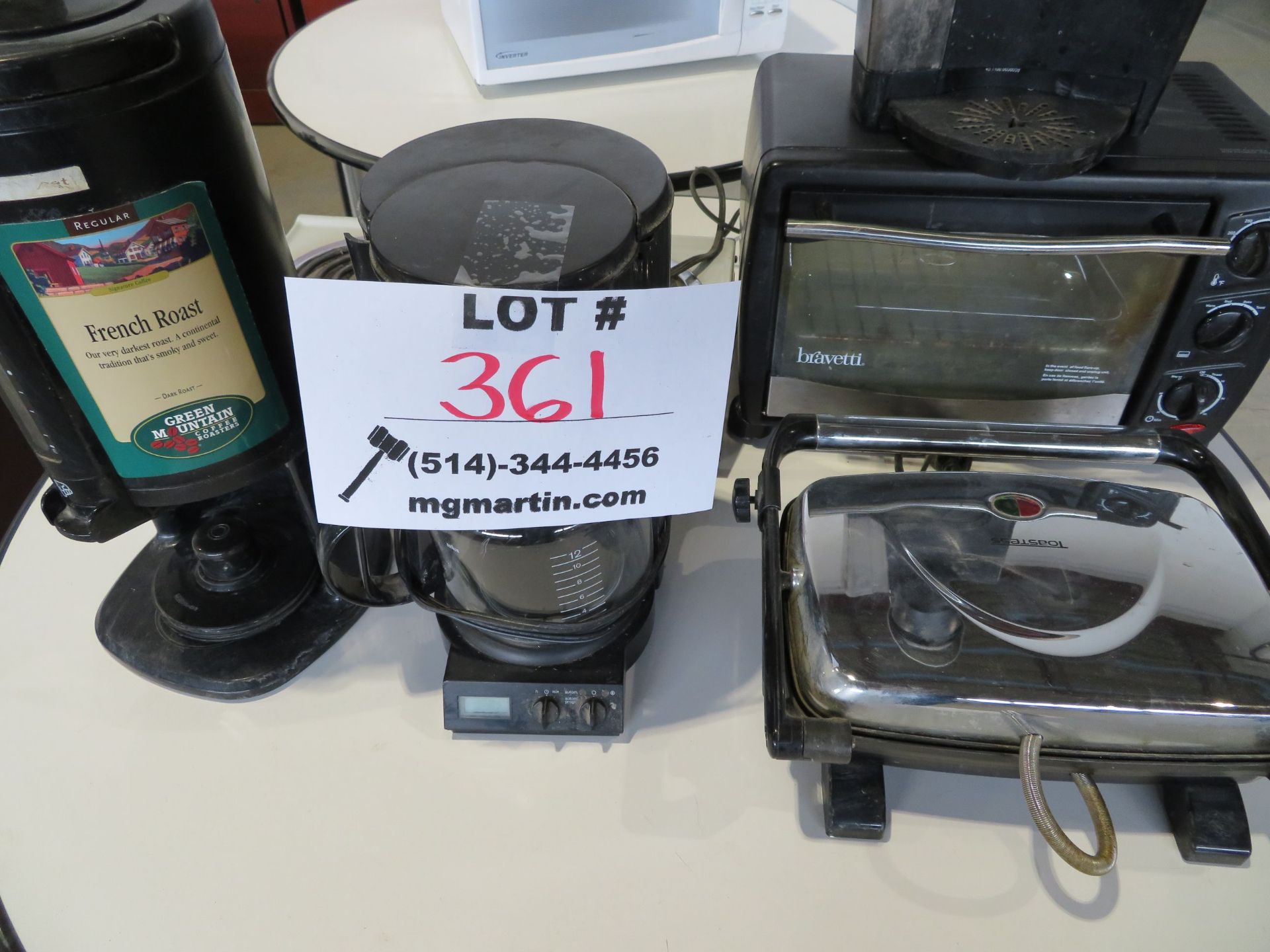 LOT including assorted items, oven, coffee machine, etc (6) (SUBJECT TO APPROVAL)