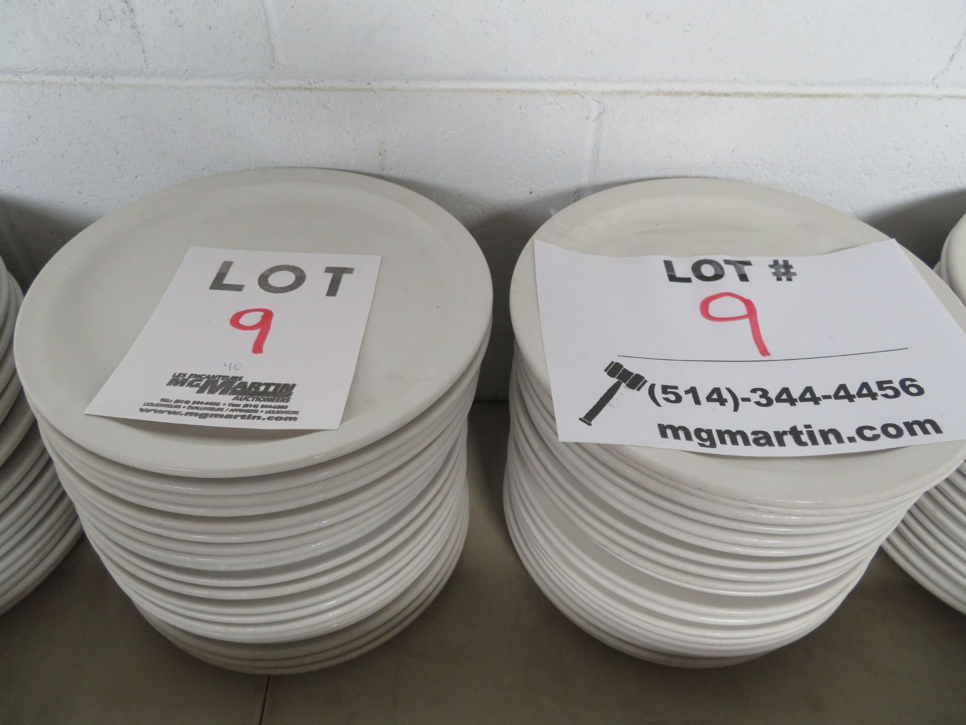 LOT including plates 9 1/2" round (40)