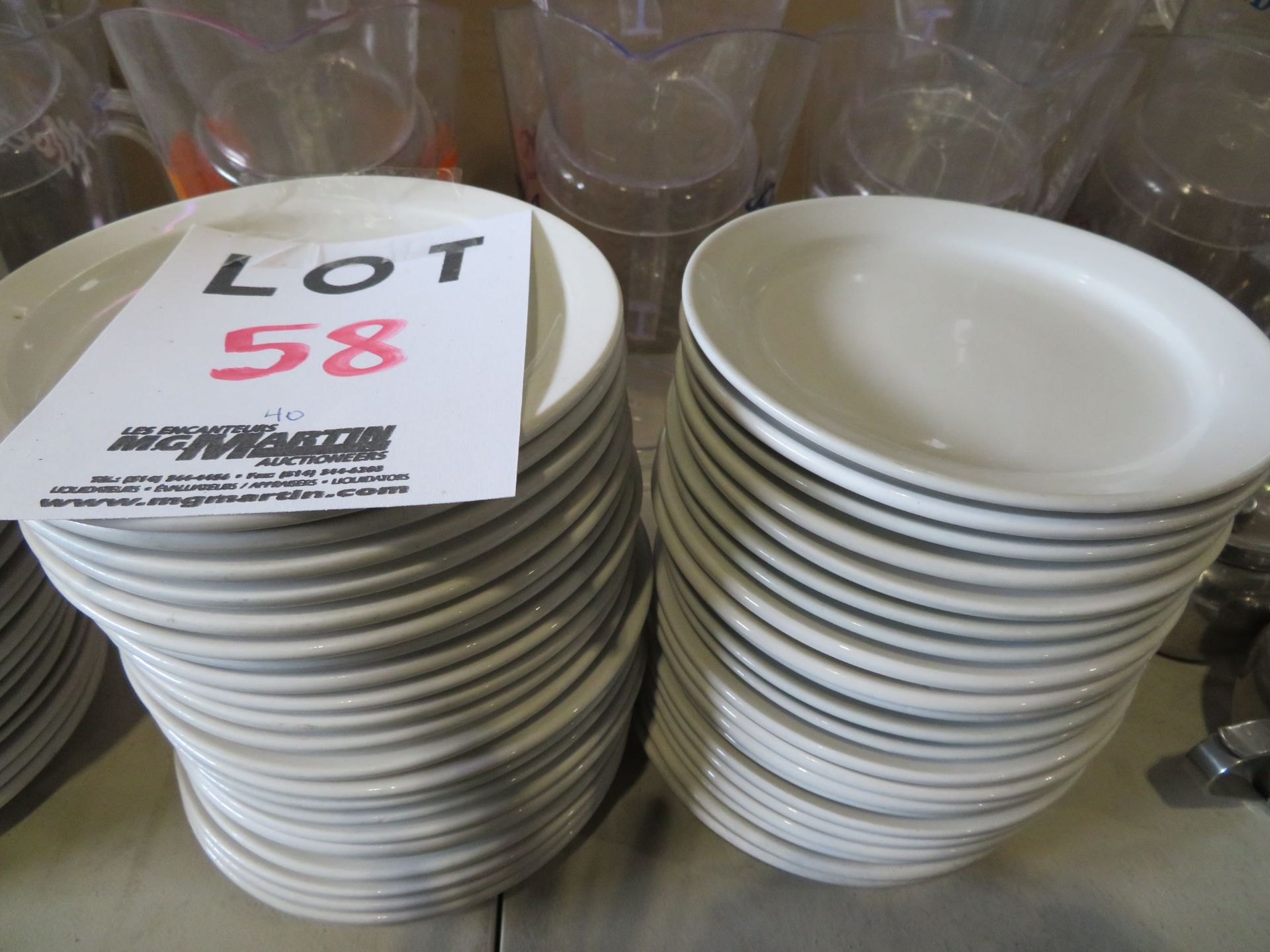 LOT including round plates 6 1/2" (40)