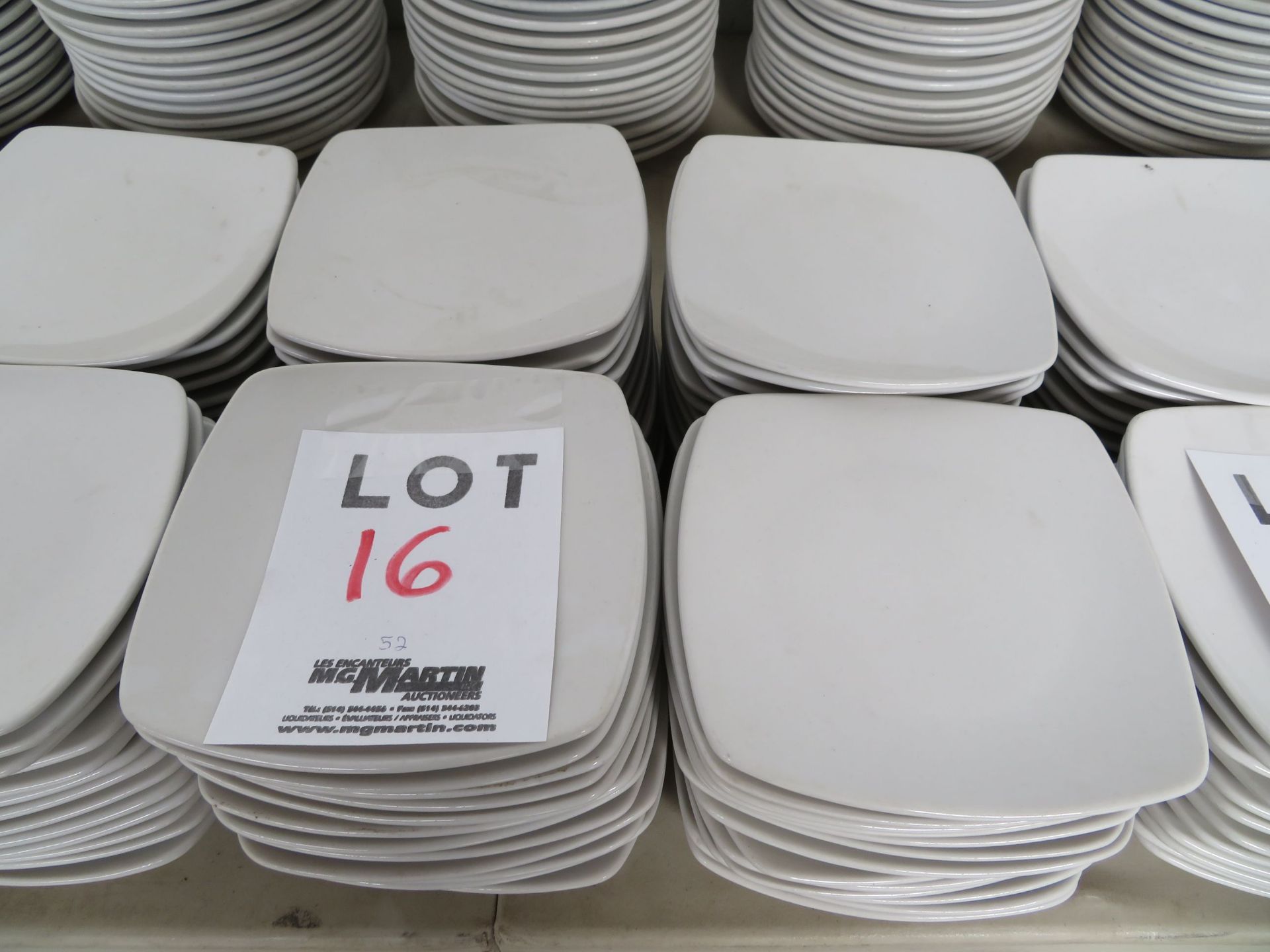 LOT including plates 7 1/4" x 7 1/4" (52)