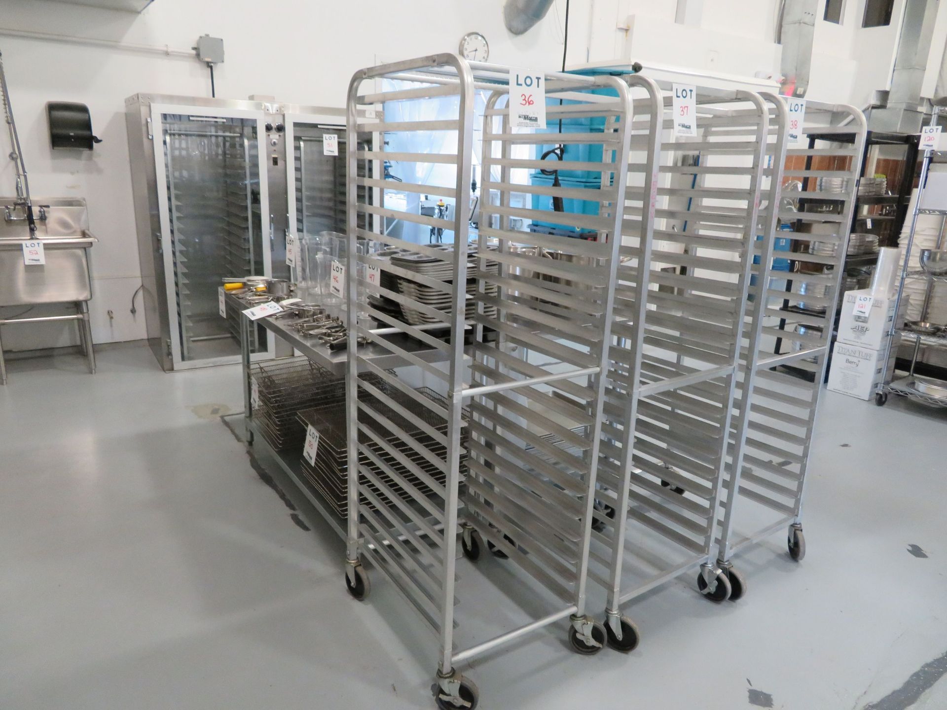 Pan rack on wheels approx. 20"w x 69"h x 26"d