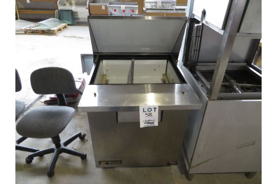 TRUE refrigerator approx. 28"w x 34"d x 35"h w/ preparation table