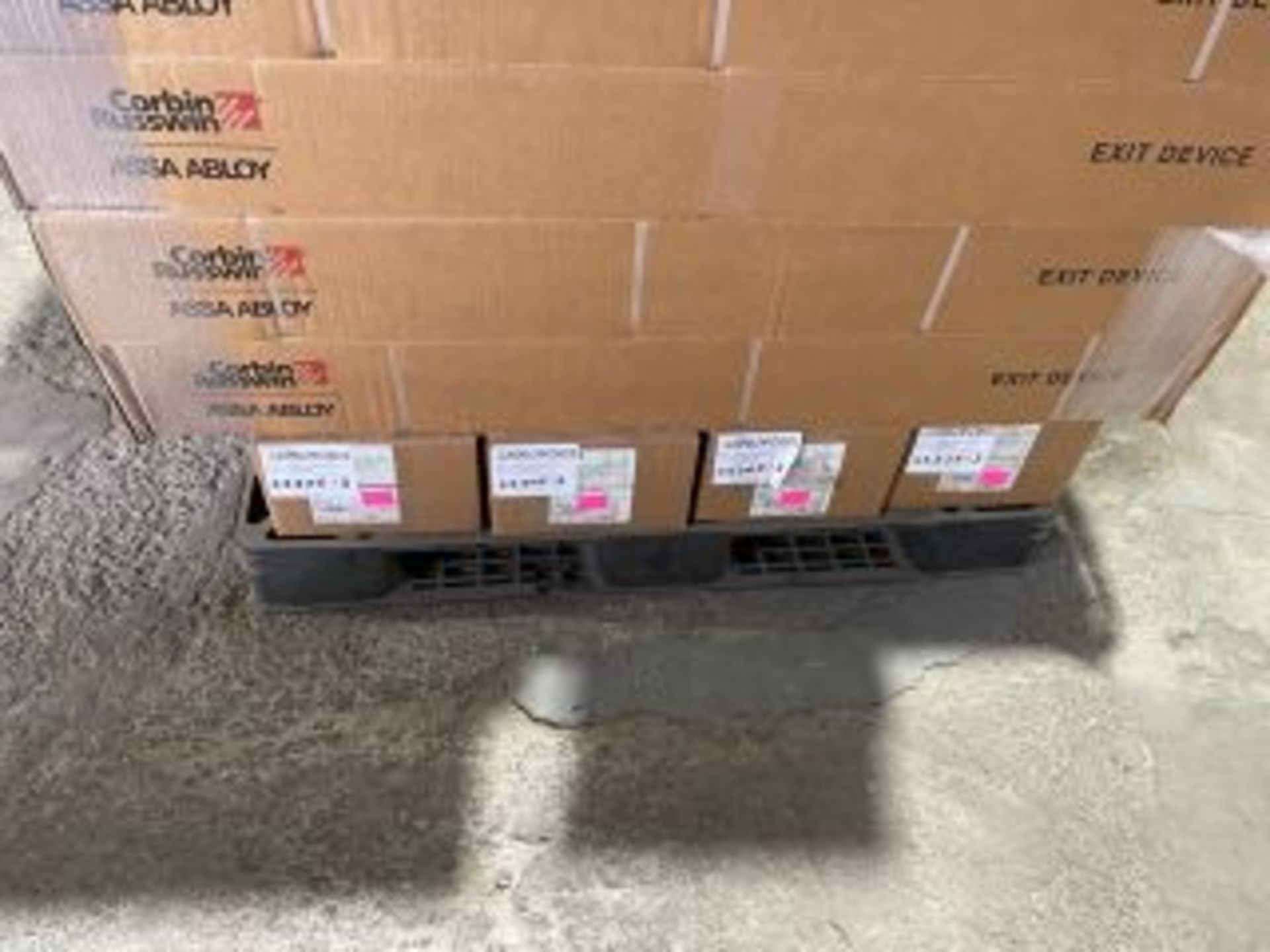 LOT including brand new door panic bars c/w hardware retail $500.00 ea (15) (ASSET LOCATED - Image 4 of 5