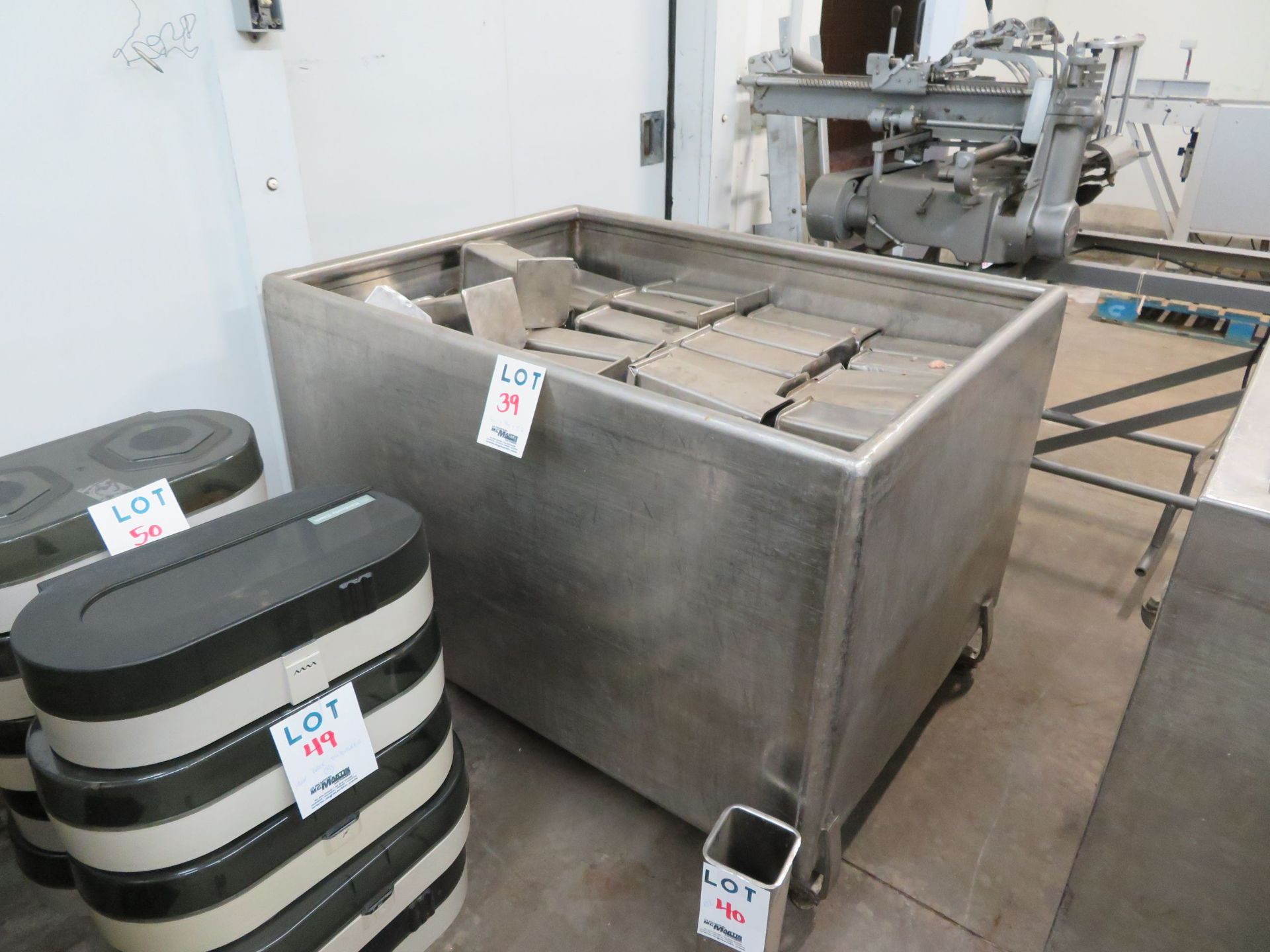 Stainless steel tub approx. 50"w x 38"d x 35"h