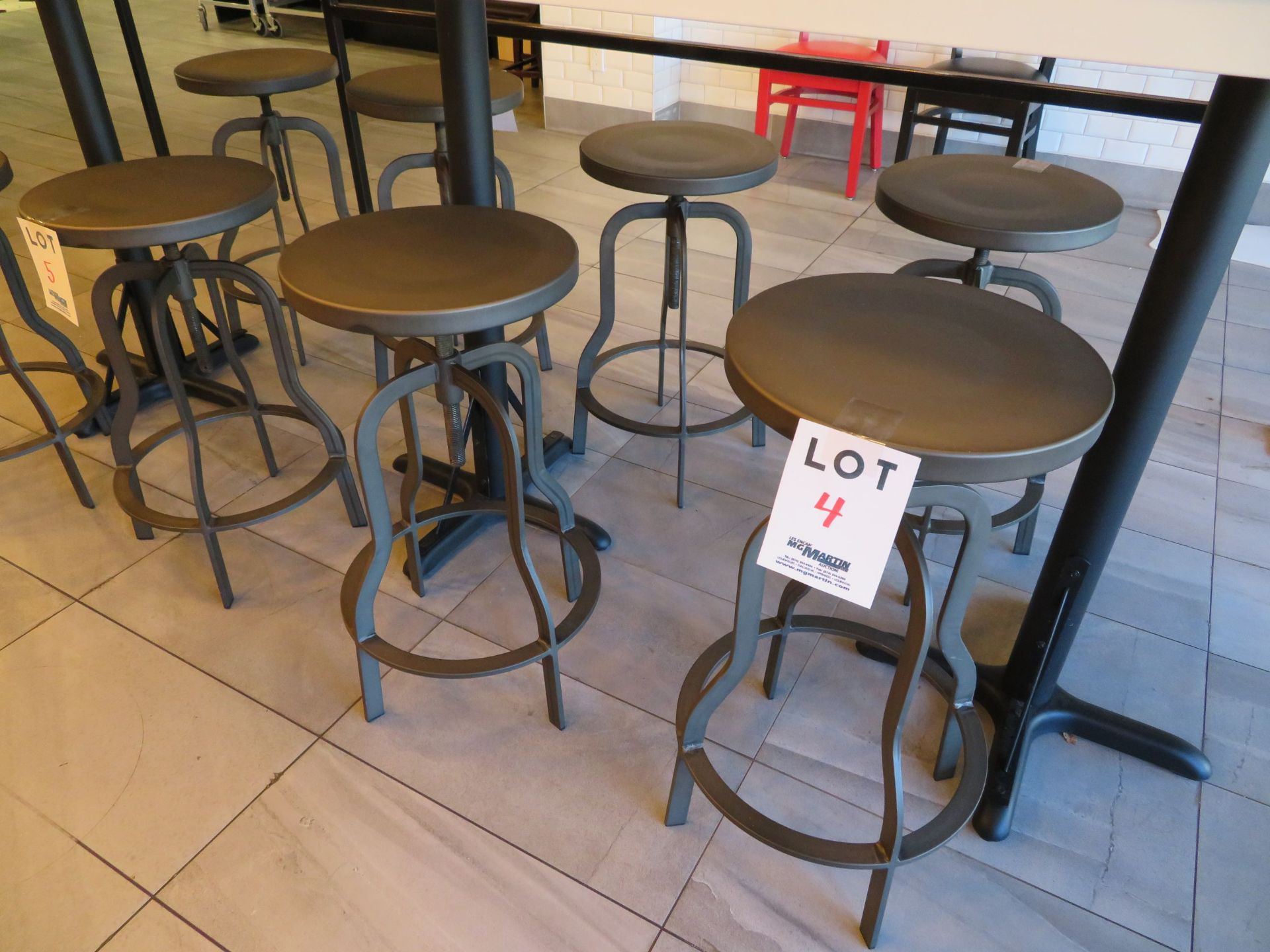 Adjustable metal bar stools (like new)