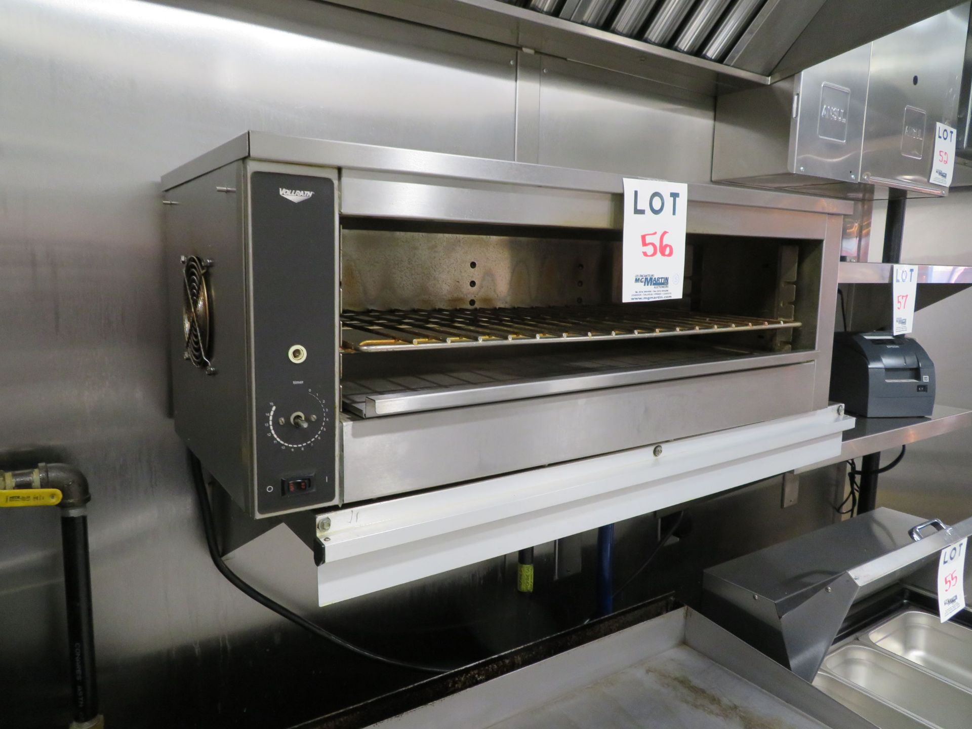 VOLLRATH stainless steel electric broiling oven, cheese melter, Mod: JW30 approx. 35" x14" x 13" - Image 2 of 2