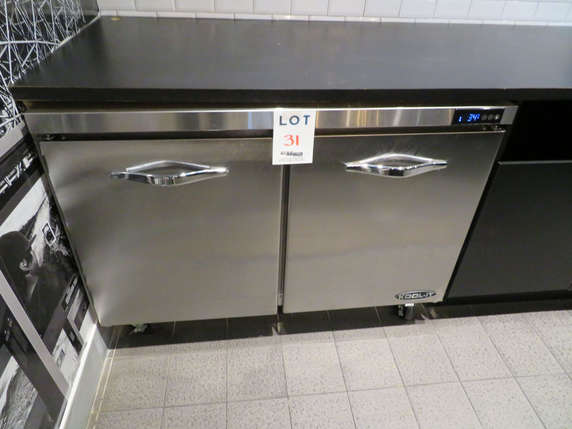 KOOL-It refrigerated unit, 2 doors, 48" w/ integrated compressor, Mod: KUCR-48-2 (like new)