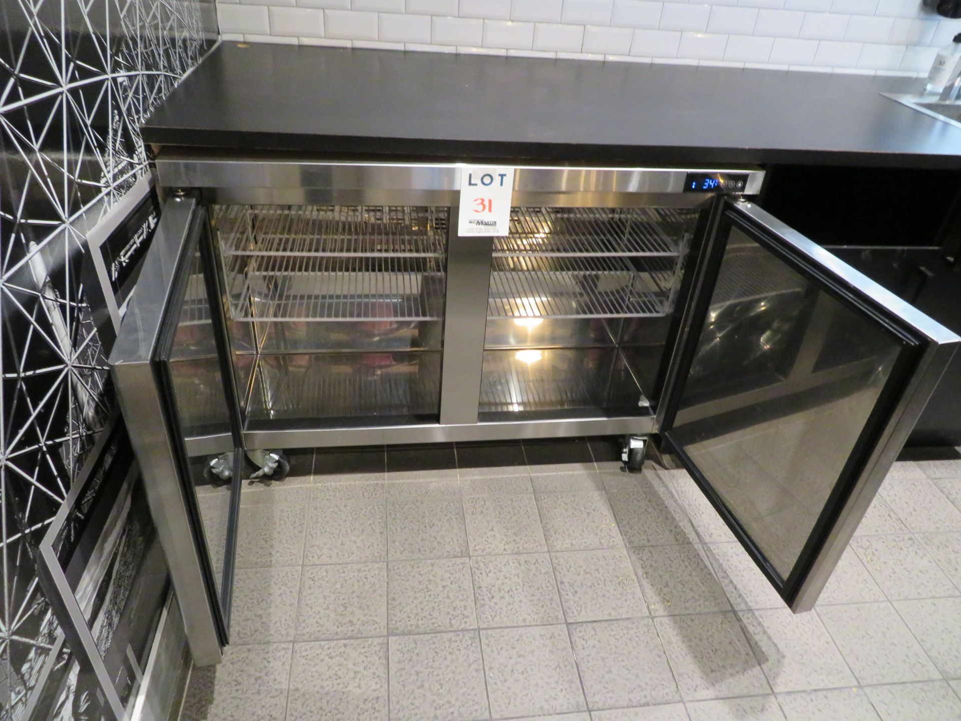 KOOL-It refrigerated unit, 2 doors, 48" w/ integrated compressor, Mod: KUCR-48-2 (like new) - Image 4 of 4