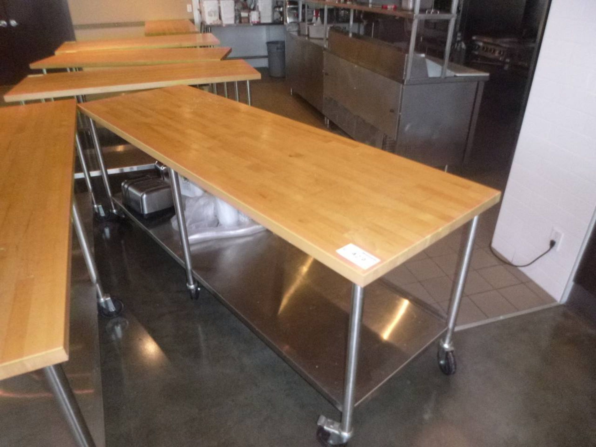 Butcher block table