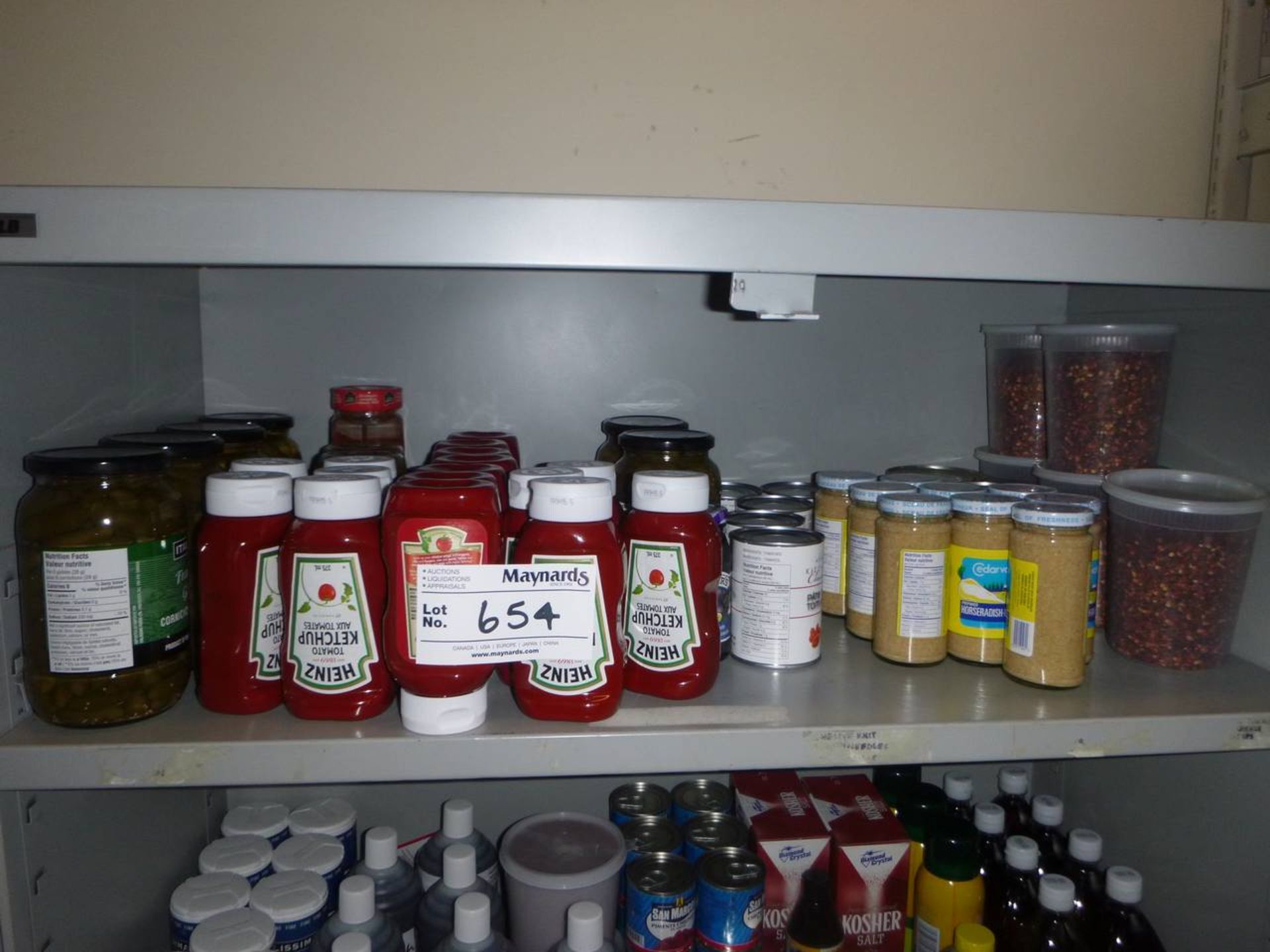 Lot of ketchup and condiments