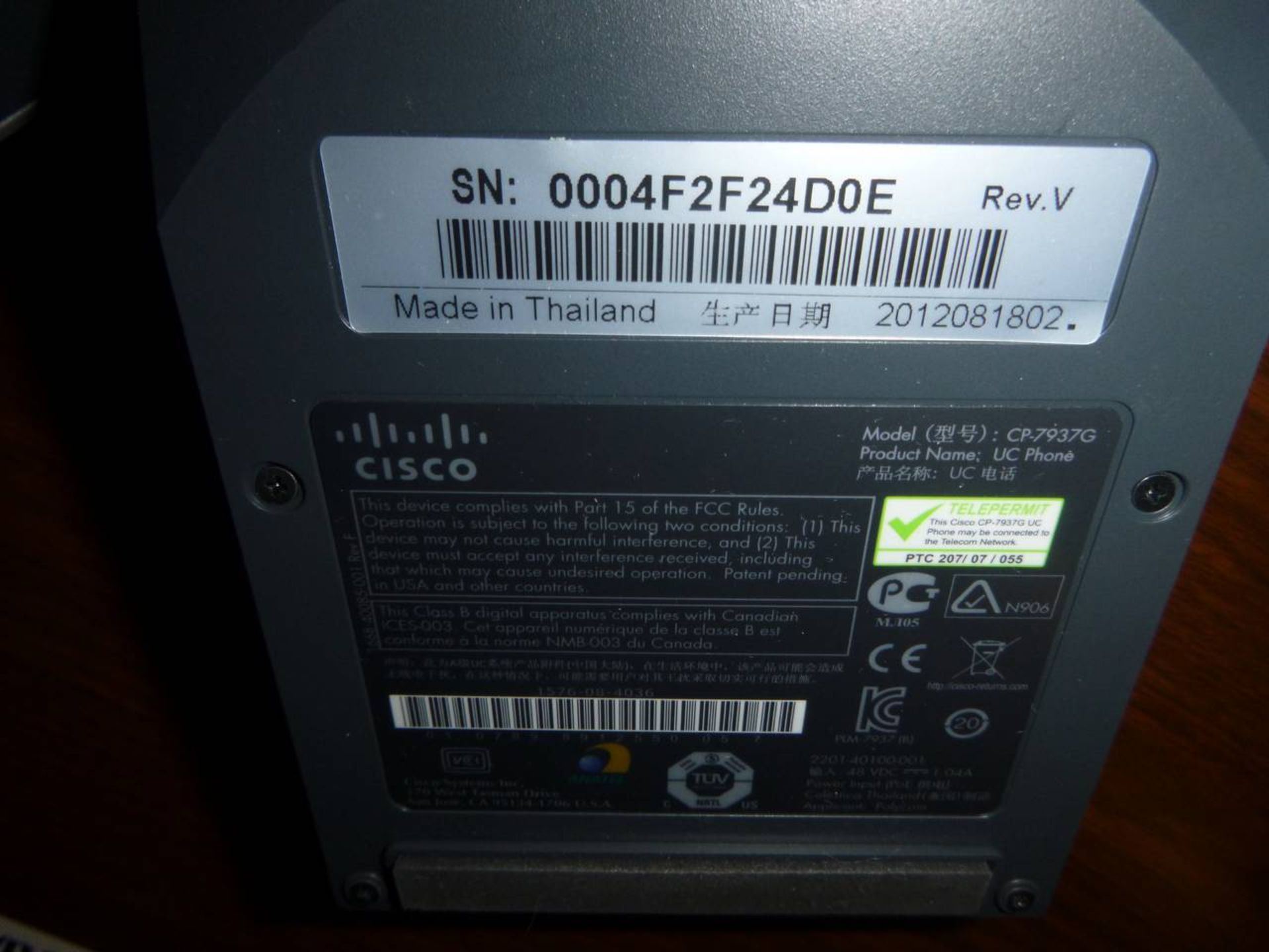 Cisco 7937 Conference phone and TelePresence conference camera - Image 2 of 4