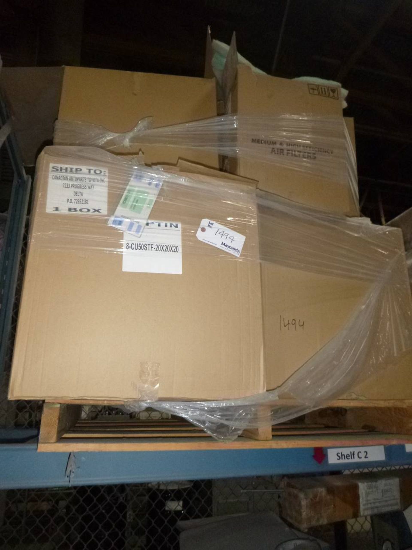 Pallet of filters