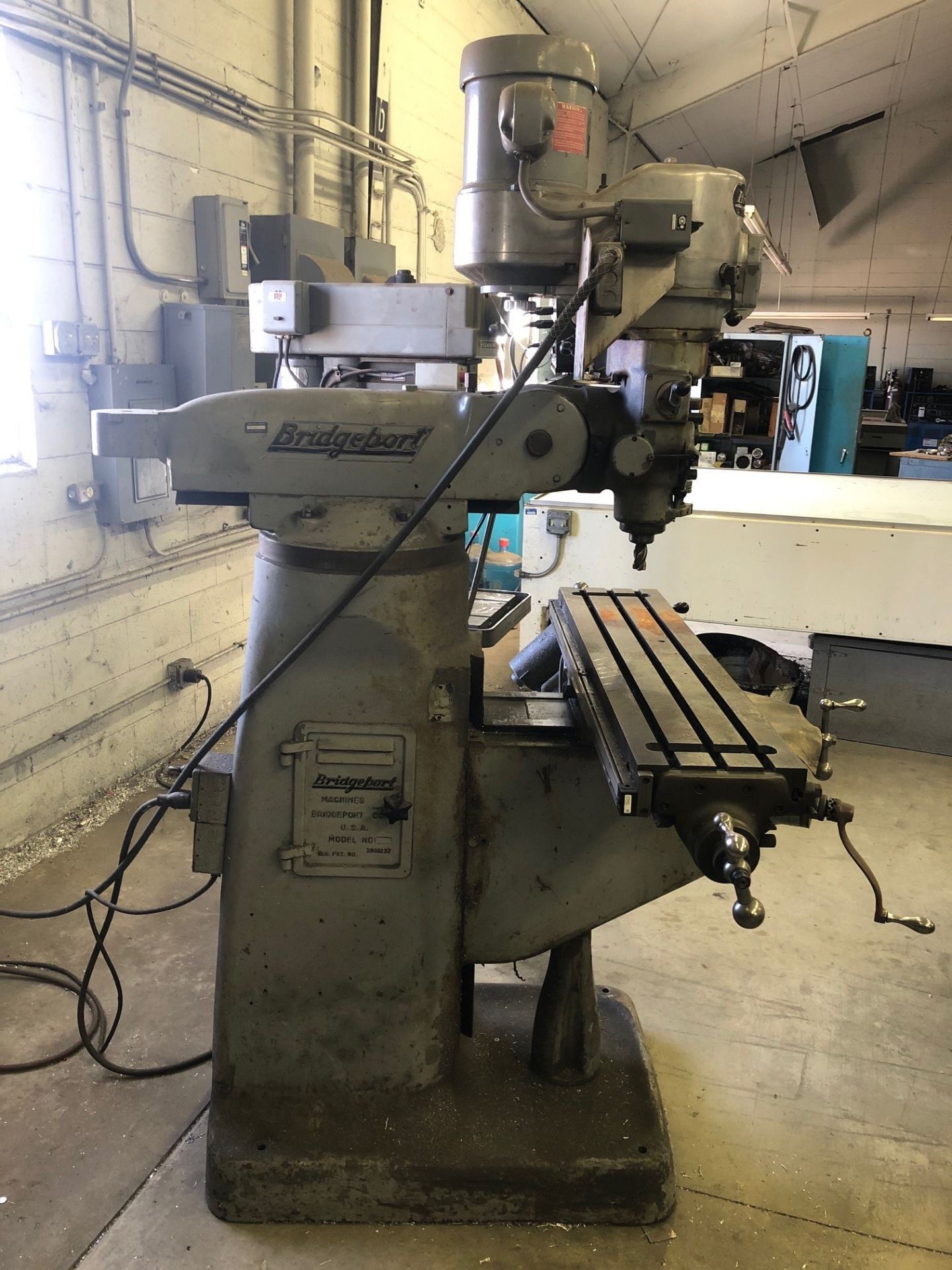 Bridgeport Vertical Milling Machine, S/N 40456, (1993), 1.5 hp; with 9" x 42" T-Slot Worktable and - Image 2 of 2