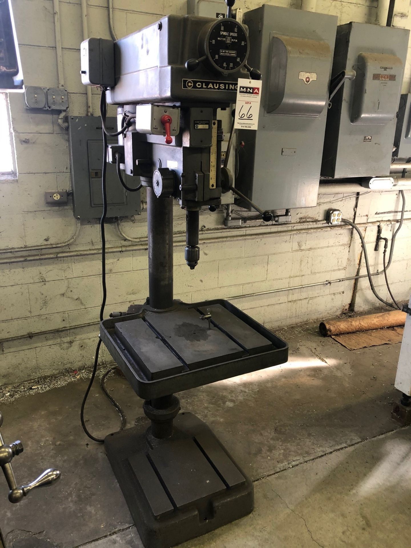 Clausing Model 2276 20" Pedestal Drill, S/N 520313, " x 18" Table