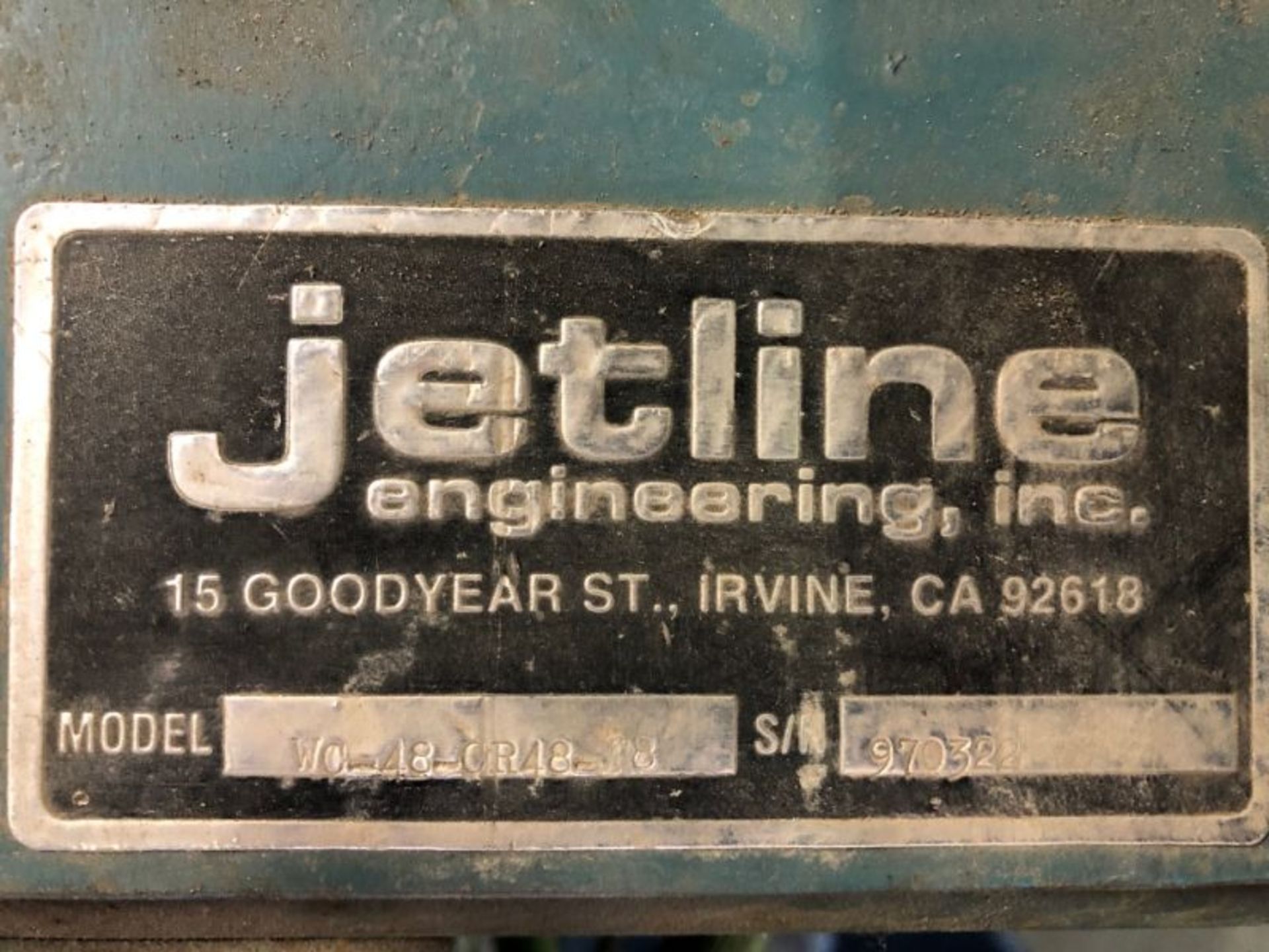 Jetline Model WC-48-CR48-1A Bubble Welder, (1997), S/N 970322 - Image 5 of 5