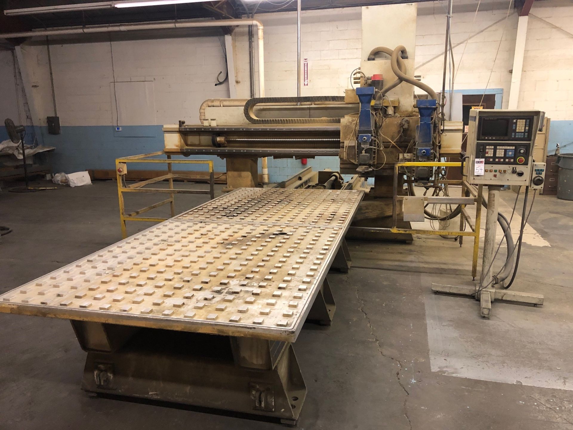 Komo Model VR 512 2-Spindle 3-Axis CNC Router, S/N 138629, (1995); 144" x 60", (2) 16 hp Spindles, - Image 2 of 5