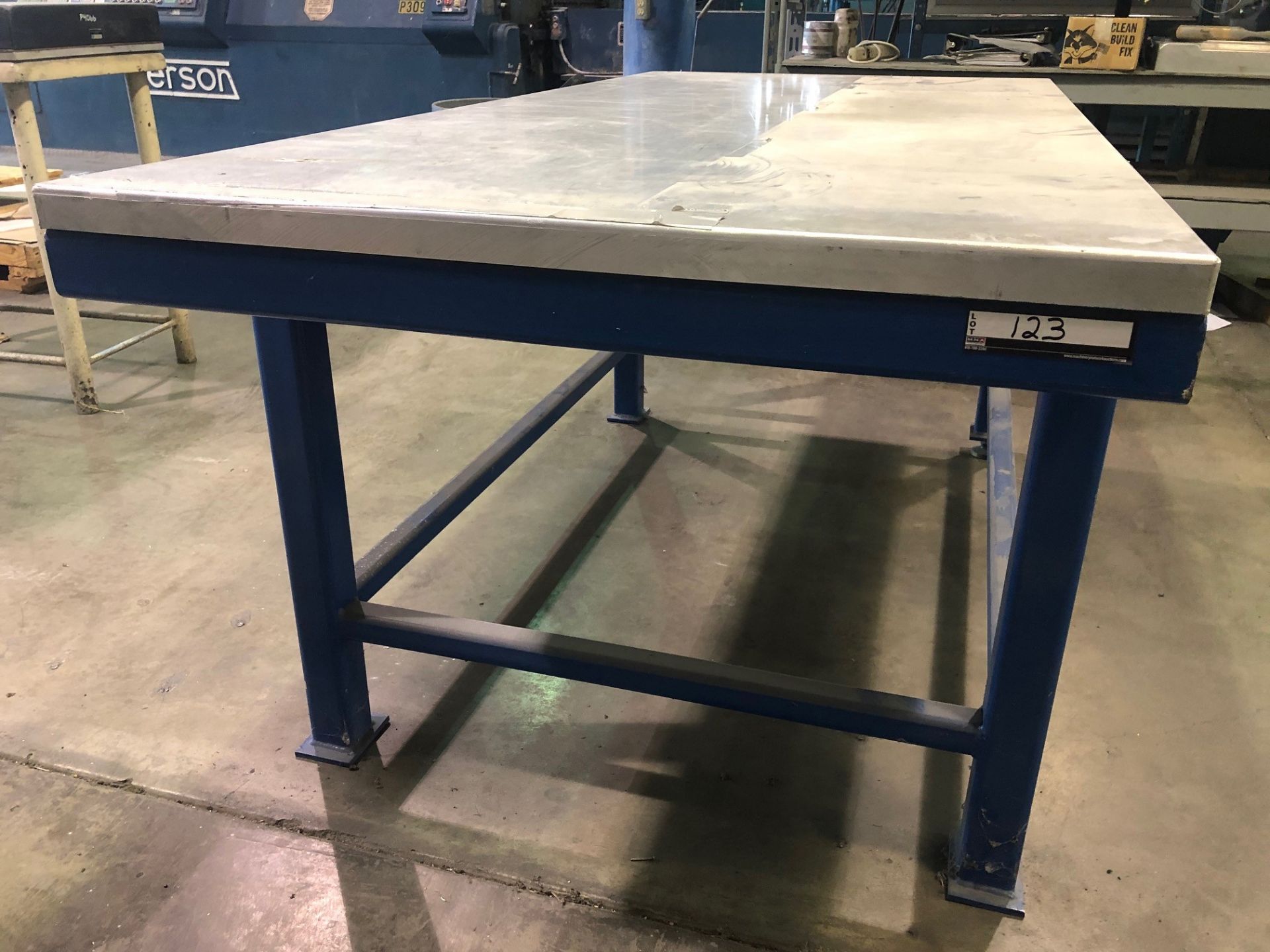 43" x 89" Aluminum Plate Top Table - Image 2 of 2