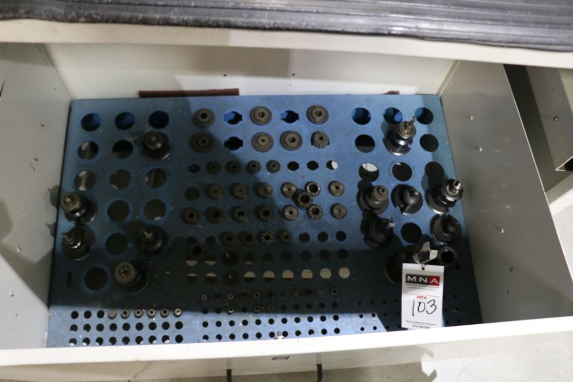 Tool Cabinet with Assorted Tooling for Fadal VMC-4020, (13) Tool Holders and Assorted Collets - Image 2 of 5