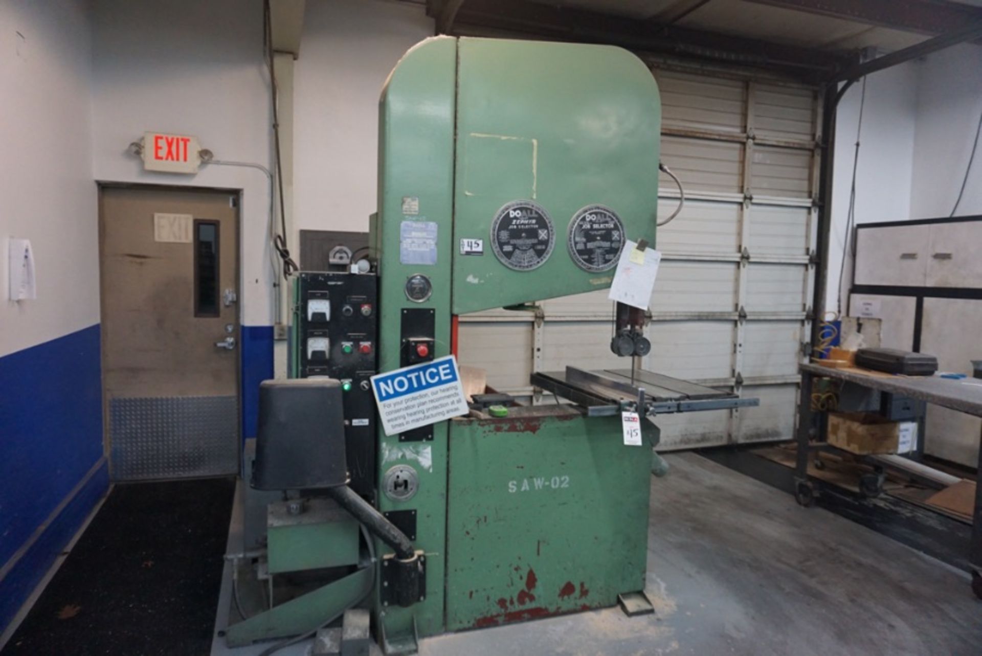 DoAll 36W Vertical Band Saw, m/n 31-531143