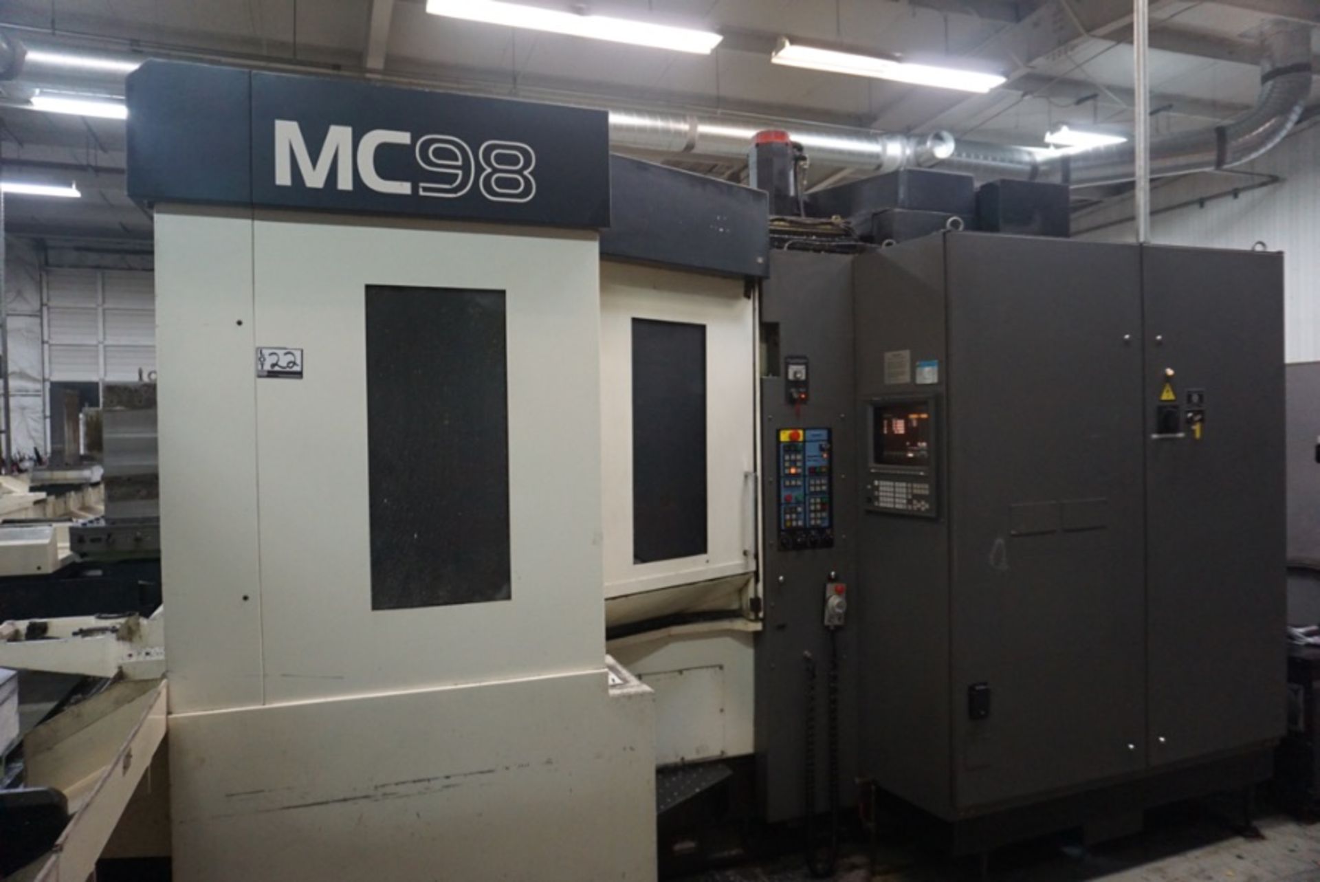 Makino MC98-A120 4-Axis HMC, Fanuc 16 Pro 3 Control, 36”x 32” x 29.5” Travels, 360 Deg. B, CT 50,