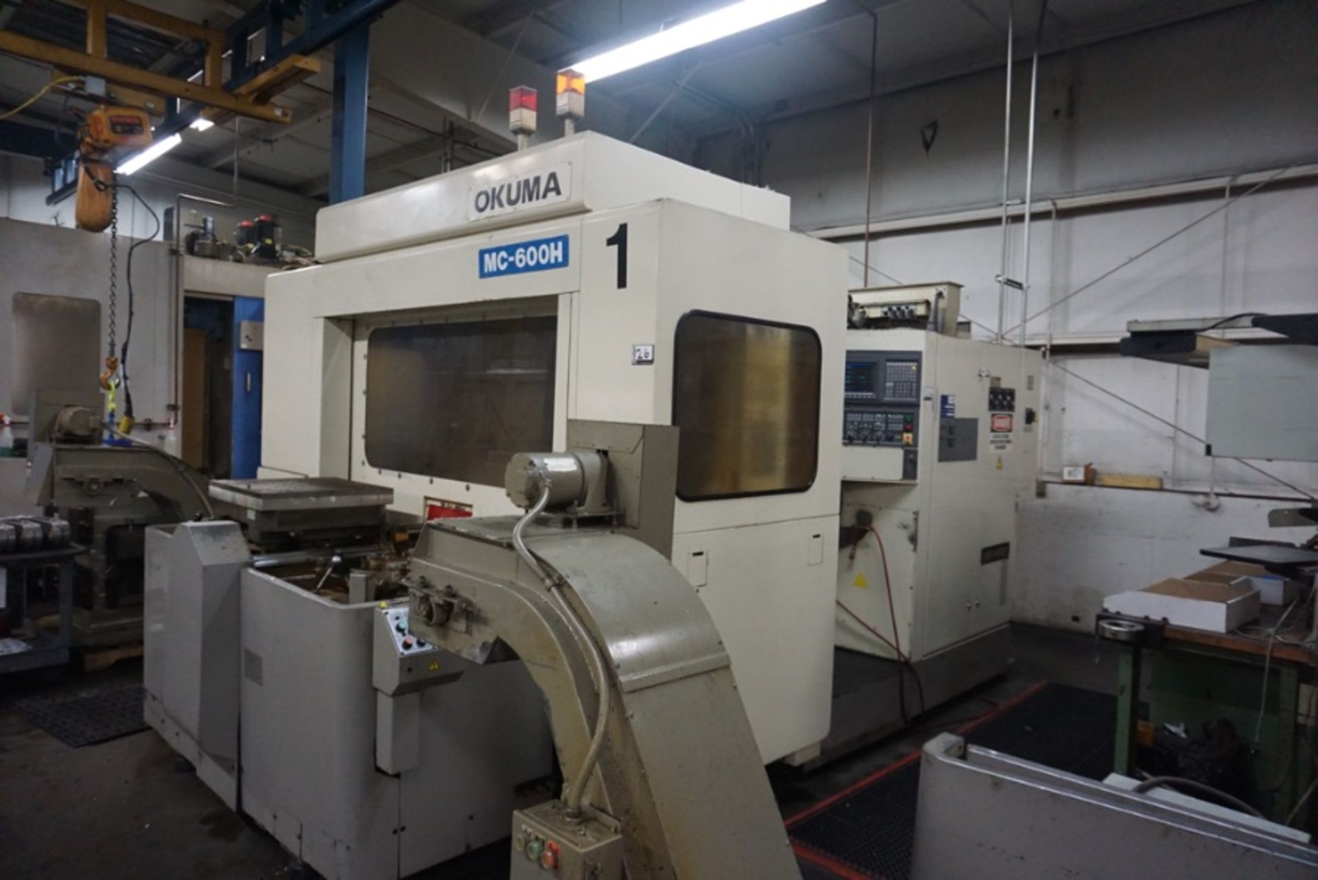 Okuma 600H HMC, OSP 7000M Control, 39.45” x 31.57” x 29.64” Travels, 360 Deg. By 1 Deg., (2)