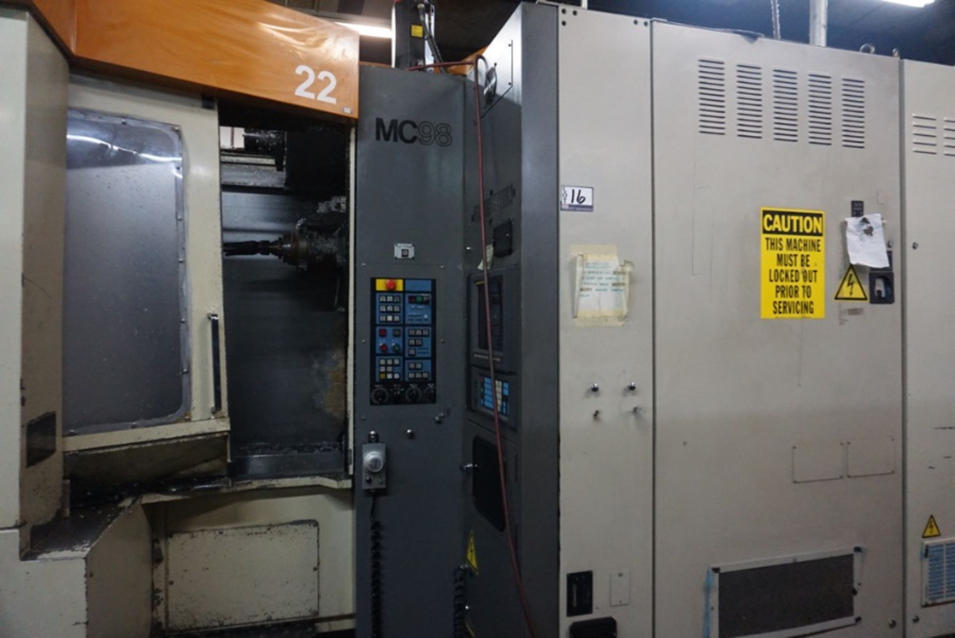 Makino MC98-A120 4-Axis Horizontal Machining Center, Fanuc 16 Pro 3 Control, 36”x 32” x 29.5” - Image 3 of 8