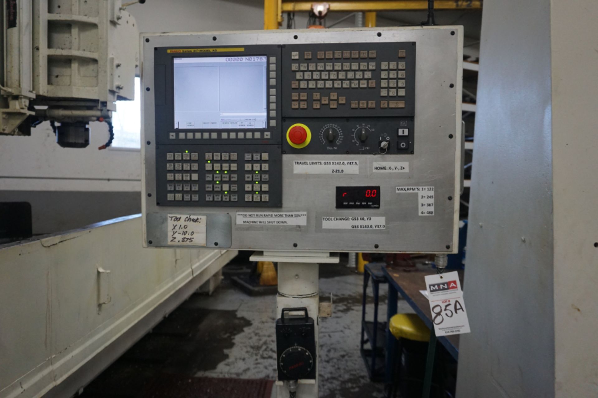 Wilson Versa-Tel C-Frame 6-Spindle 3 Axis Profiler, Fanuc Series 31i-Model A5 Ctrl *Offsite Machine* - Image 6 of 8