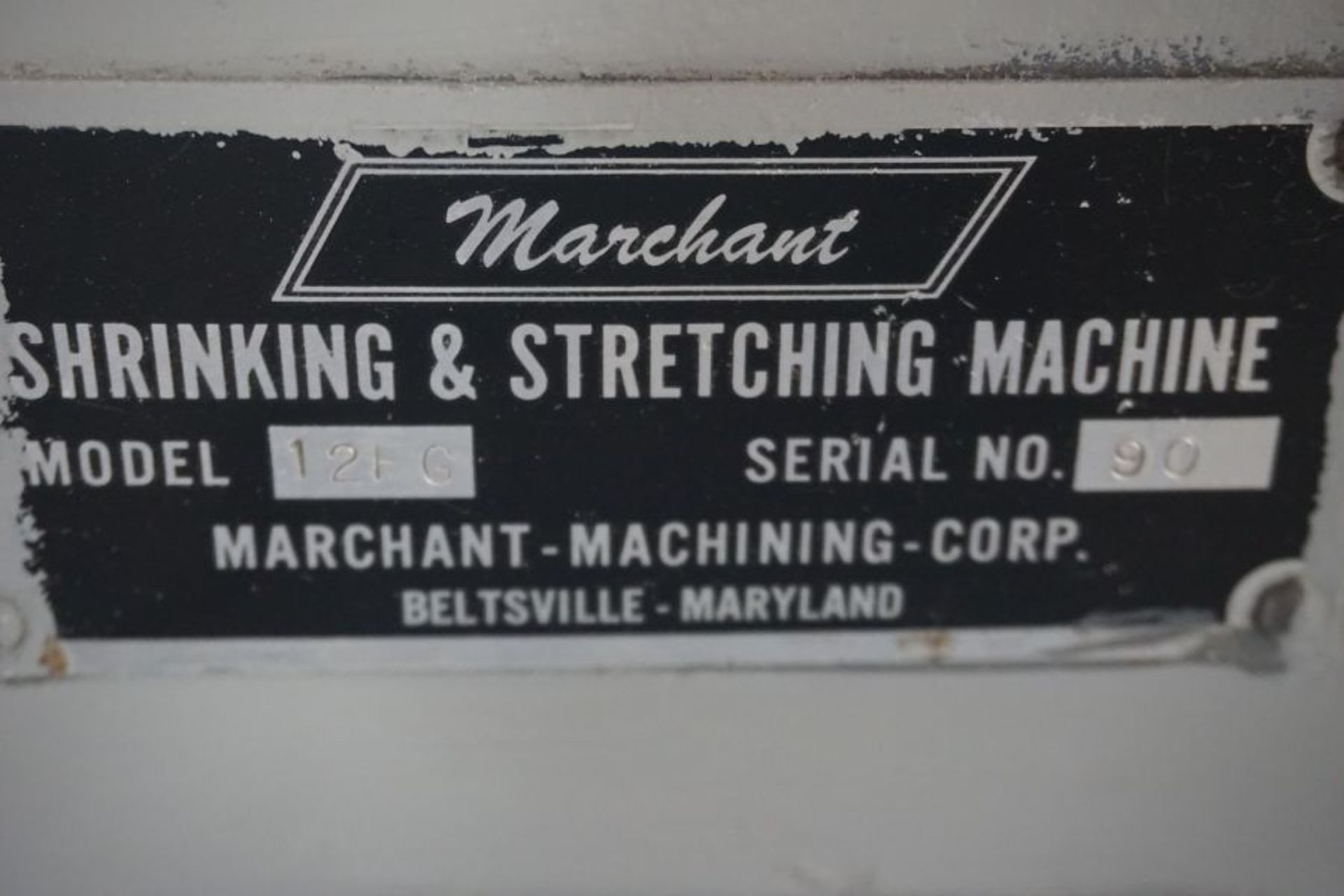 Marchant Shrinking Streaching Machine s/n 121C s/n 90 - Image 3 of 3