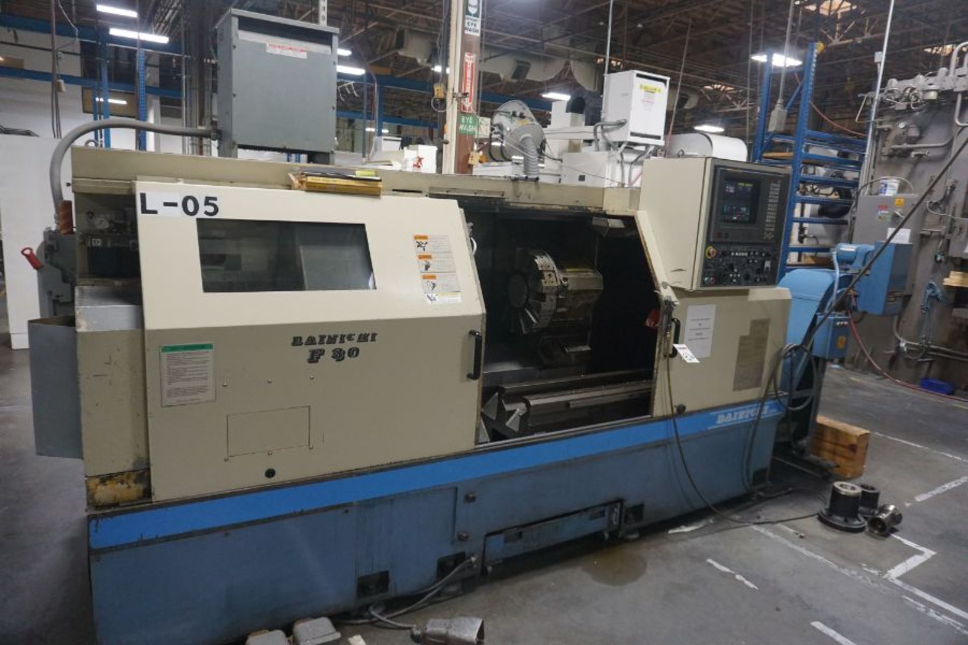 Dainichi F-30 CNC Lathe Fanuc 18-T Control, Kitagawa B212 12" 3 Jaw Power Chuck, 12 Position - Image 2 of 10