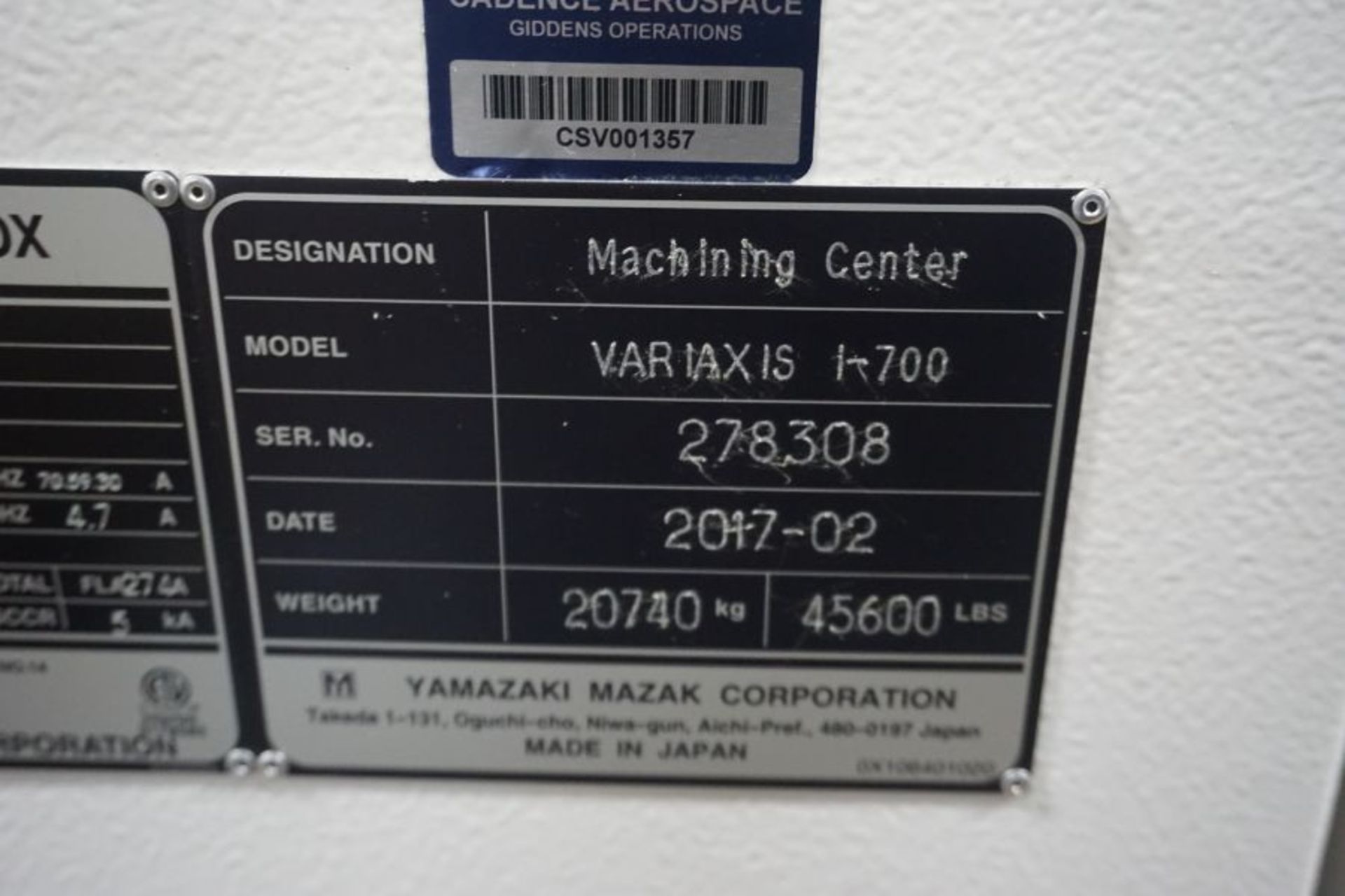 (3) Mazak Variaxis i700 Horizontal Machining Center, 5-Axis F.M.S. Trunnion-Style, Mazatrol Control - Image 16 of 17