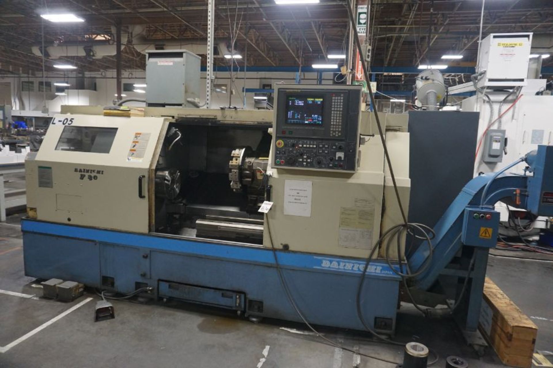 Dainichi F-30 CNC Lathe Fanuc 18-T Control, Kitagawa B212 12" 3 Jaw Power Chuck, 12 Position - Image 3 of 10