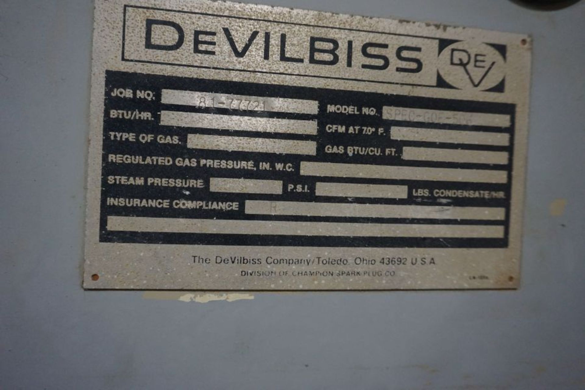 Devilbiss 11' x 15' x 8' Age Oven 200* - 375* Degrees - Image 6 of 6