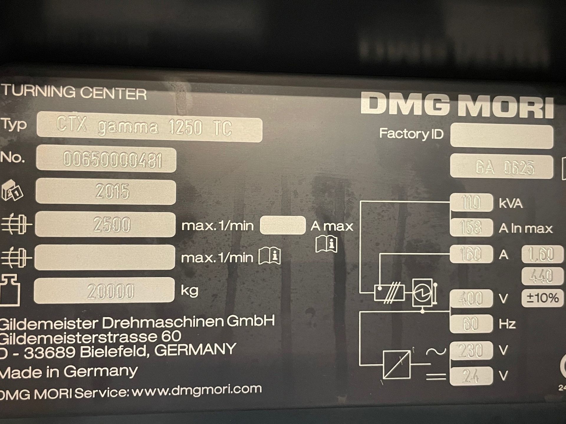 DMG Mori Gildemeister CTX Gamma 1250 TC CNC Turn & Mill Machining Center - New 2015 - Image 6 of 8